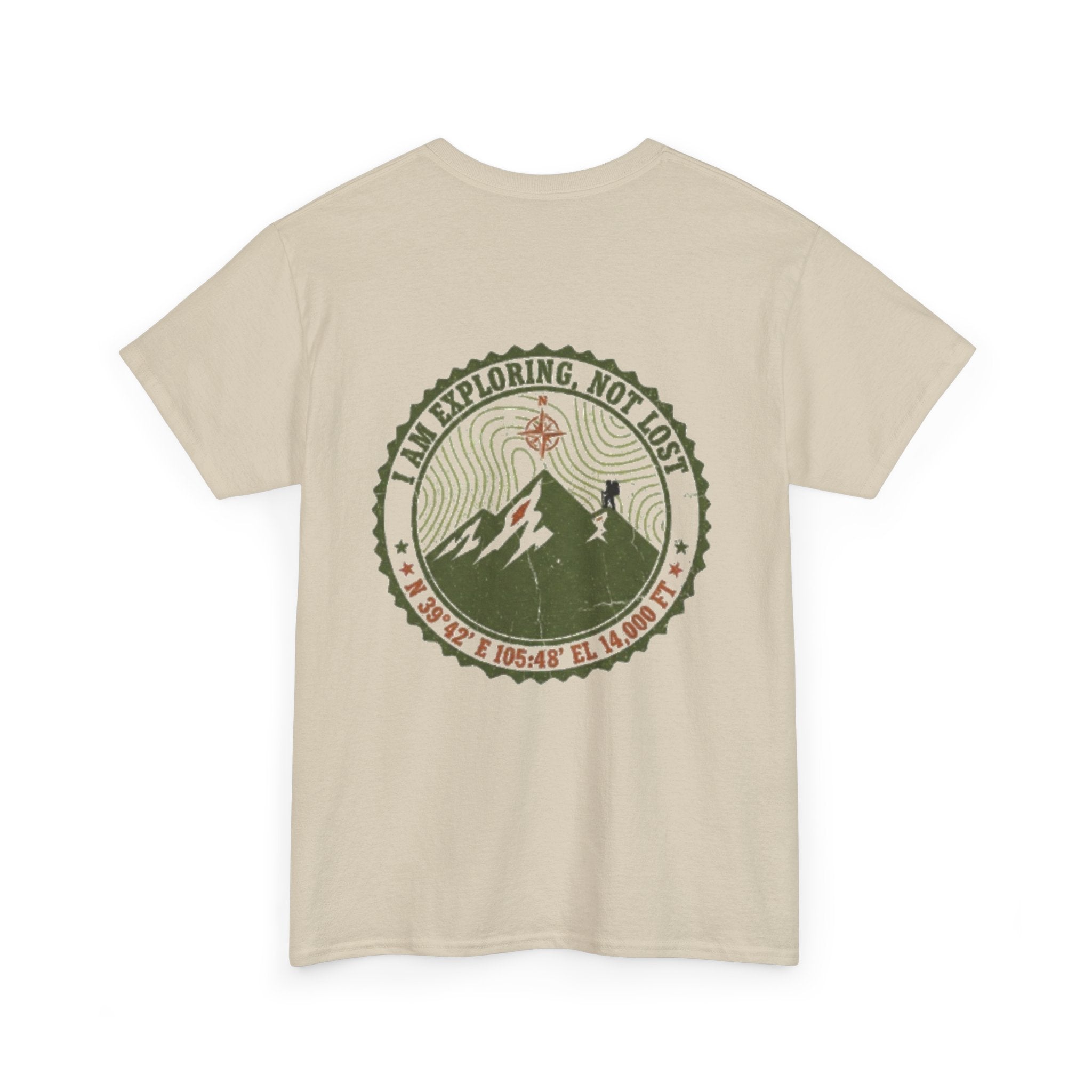 Adventure Mountain Tee – "I Am Exploring, Not Lost" Graphic T-Shirt