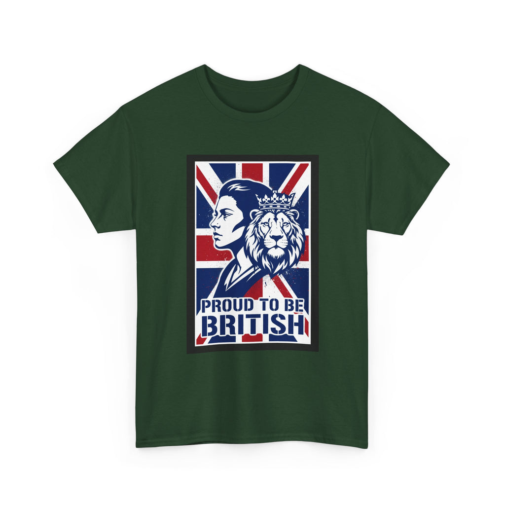 Proud to Be British T-Shirt – Union Jack Lion Graphic Tee