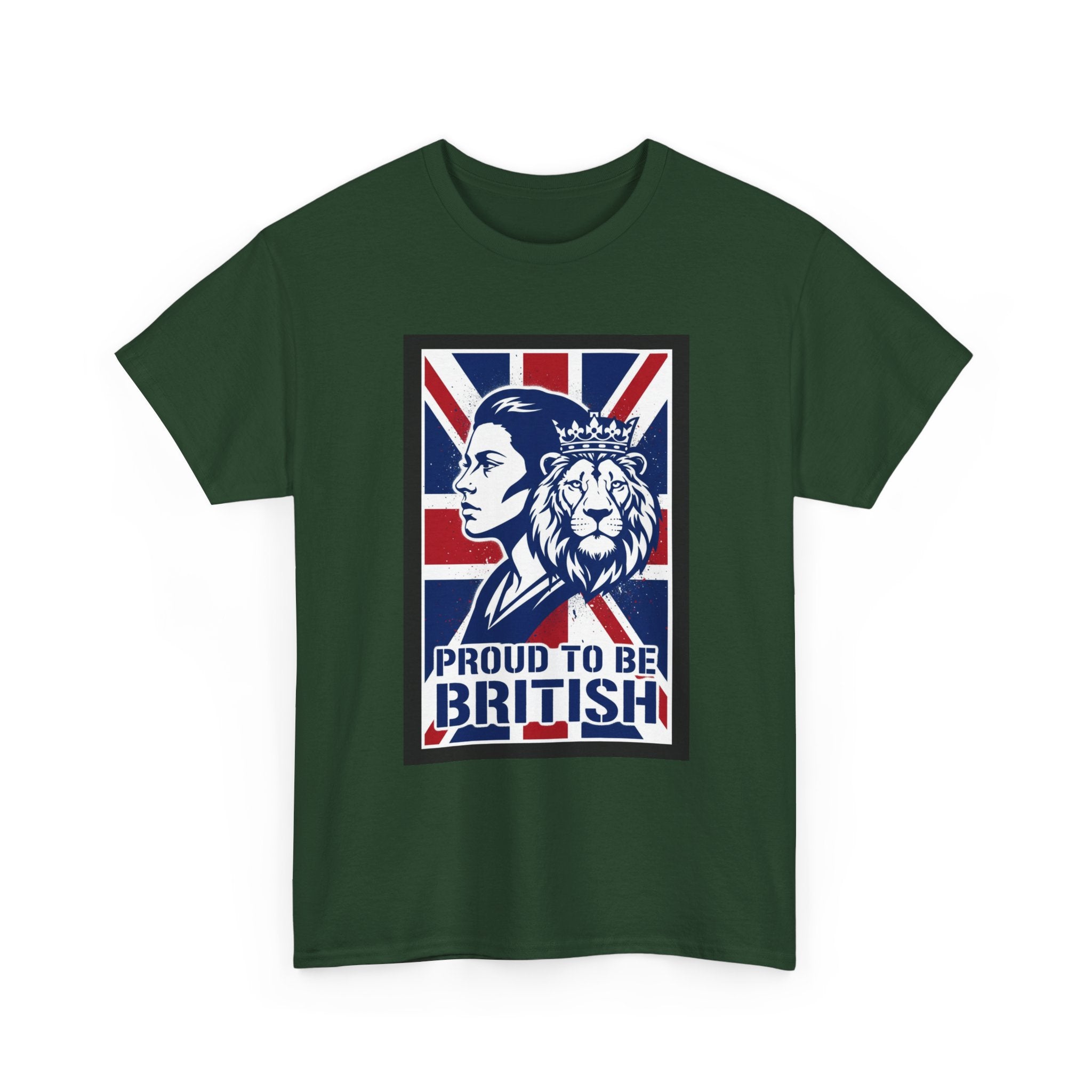 Proud to Be British T-Shirt – Union Jack Lion Graphic Tee