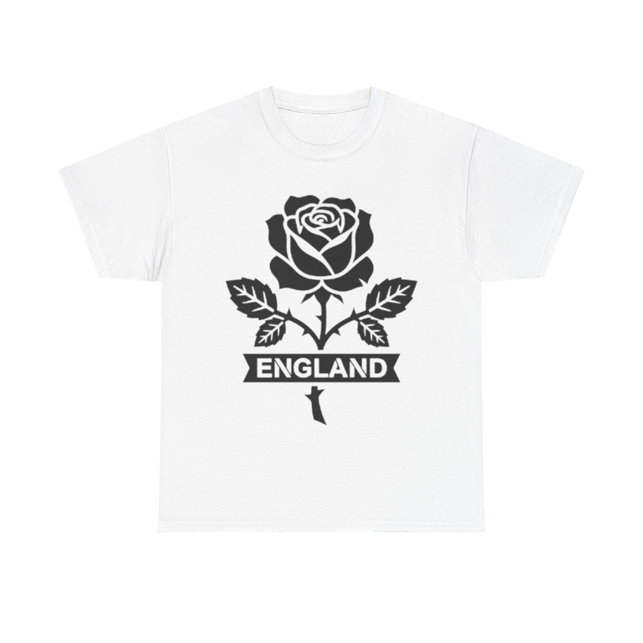 England Rose T-Shirt — Vintage Black Floral England Tee