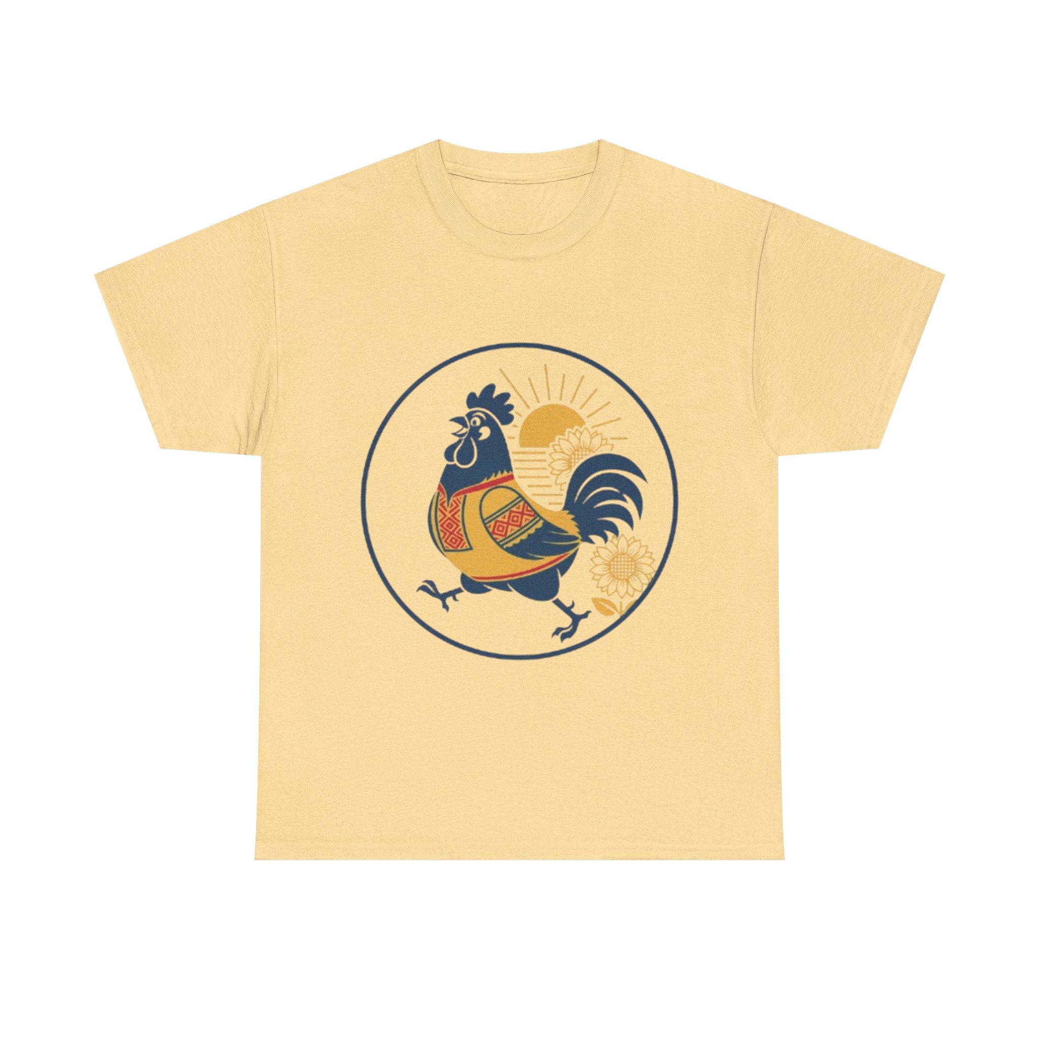 Rooster Sunburst Graphic Tee — Vintage Farmhouse Rooster T-Shirt