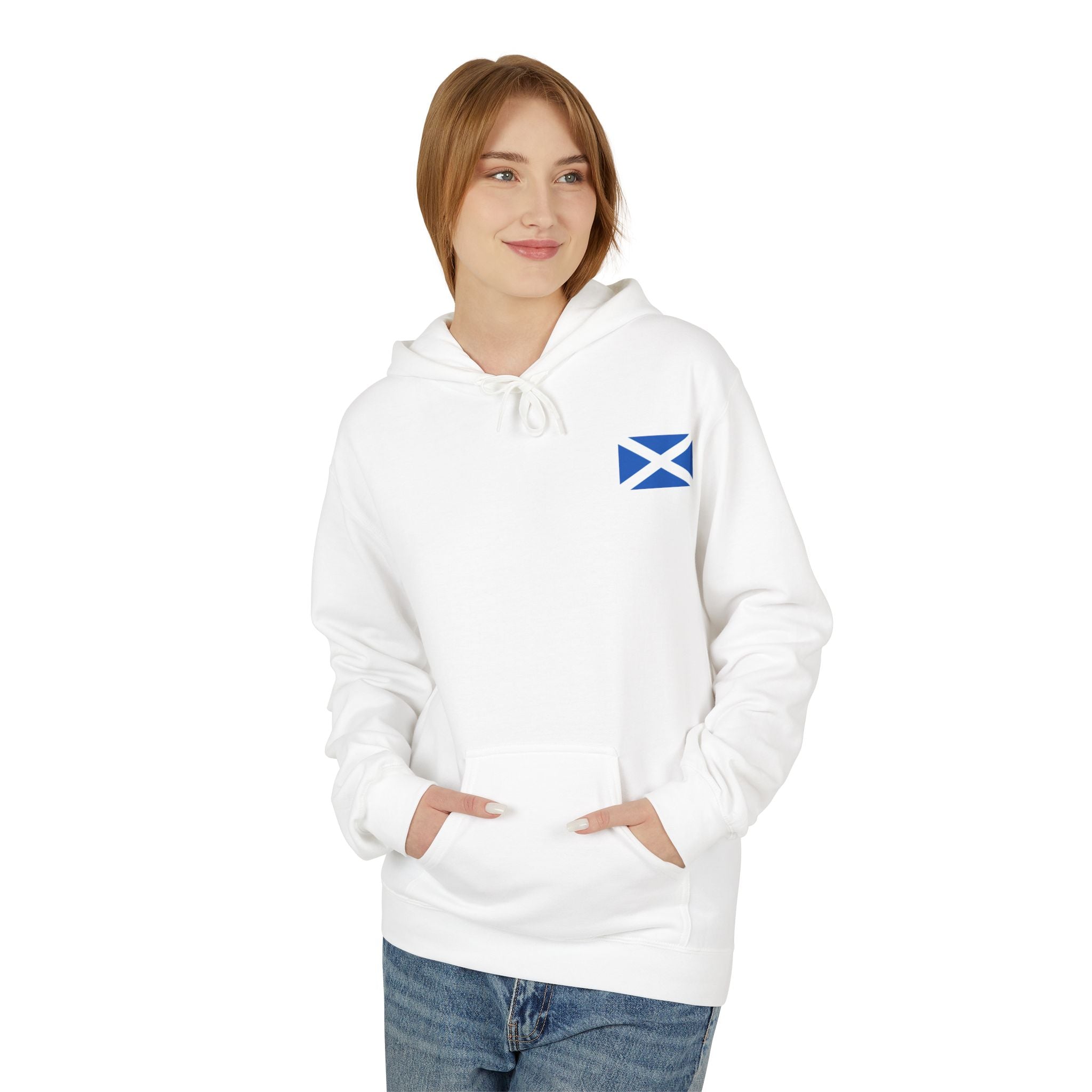 Scottish Hoodie — "Scottish & Proud" Vintage Stag Graphic Pullover
