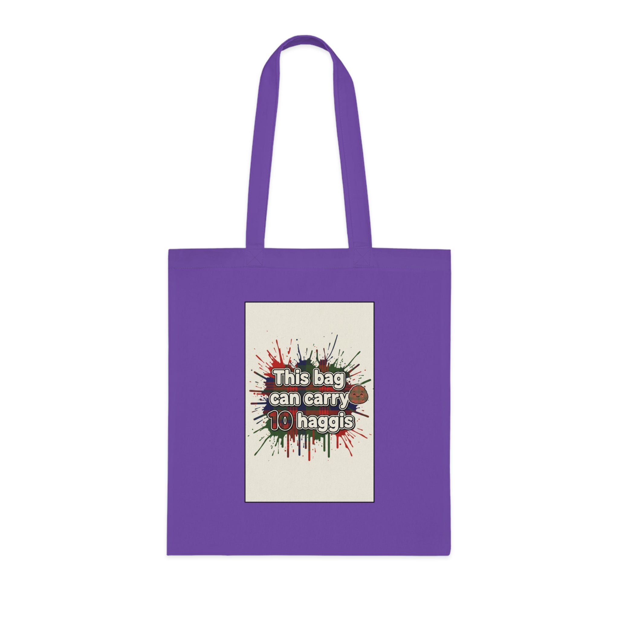 Cotton Tote — "This Bag Can Carry 10 Haggis" Funny Scottish Grocery Tote