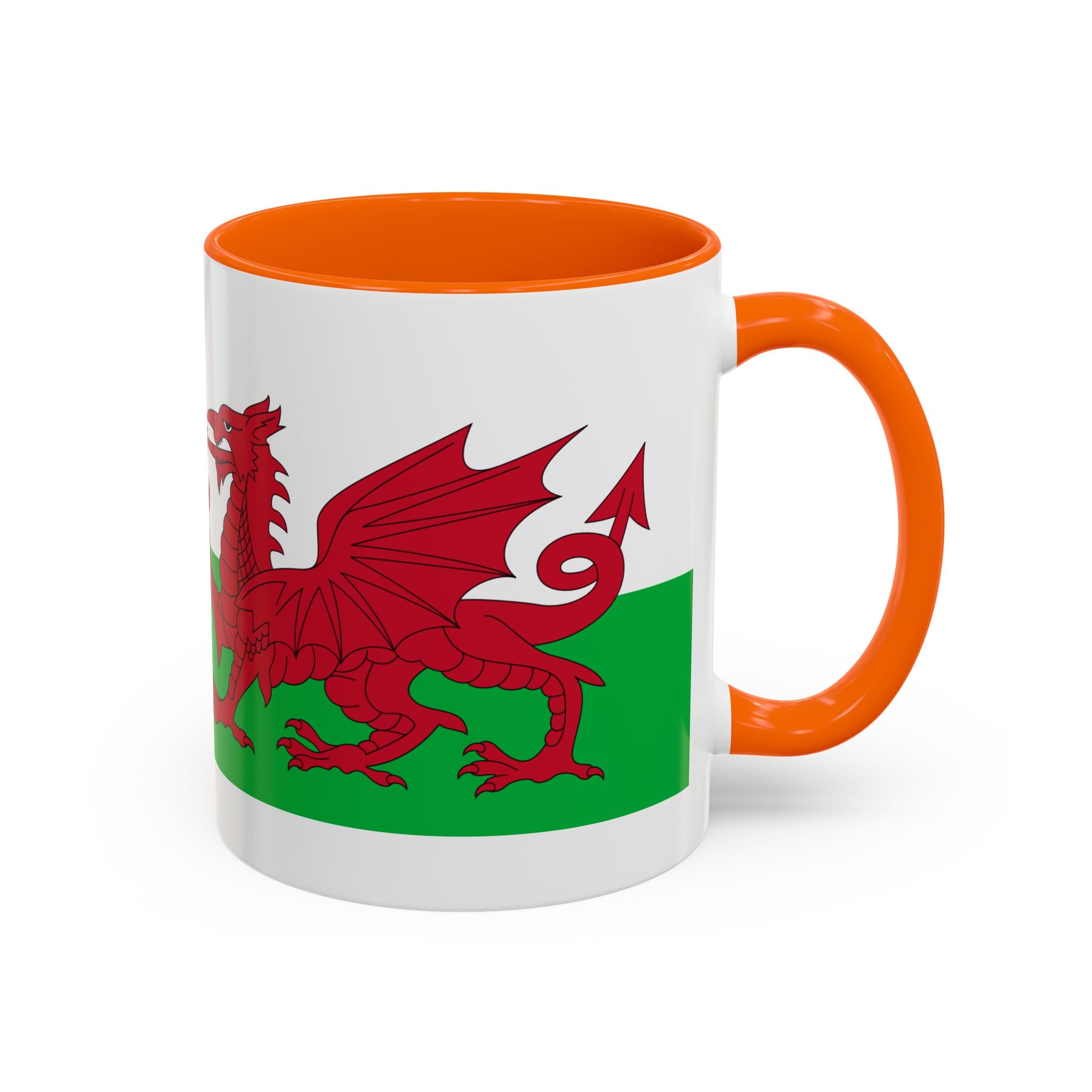 Wales Flag Accent Coffee Mug (11/15oz) – Red Welsh Dragon Tea & Coffee Cup