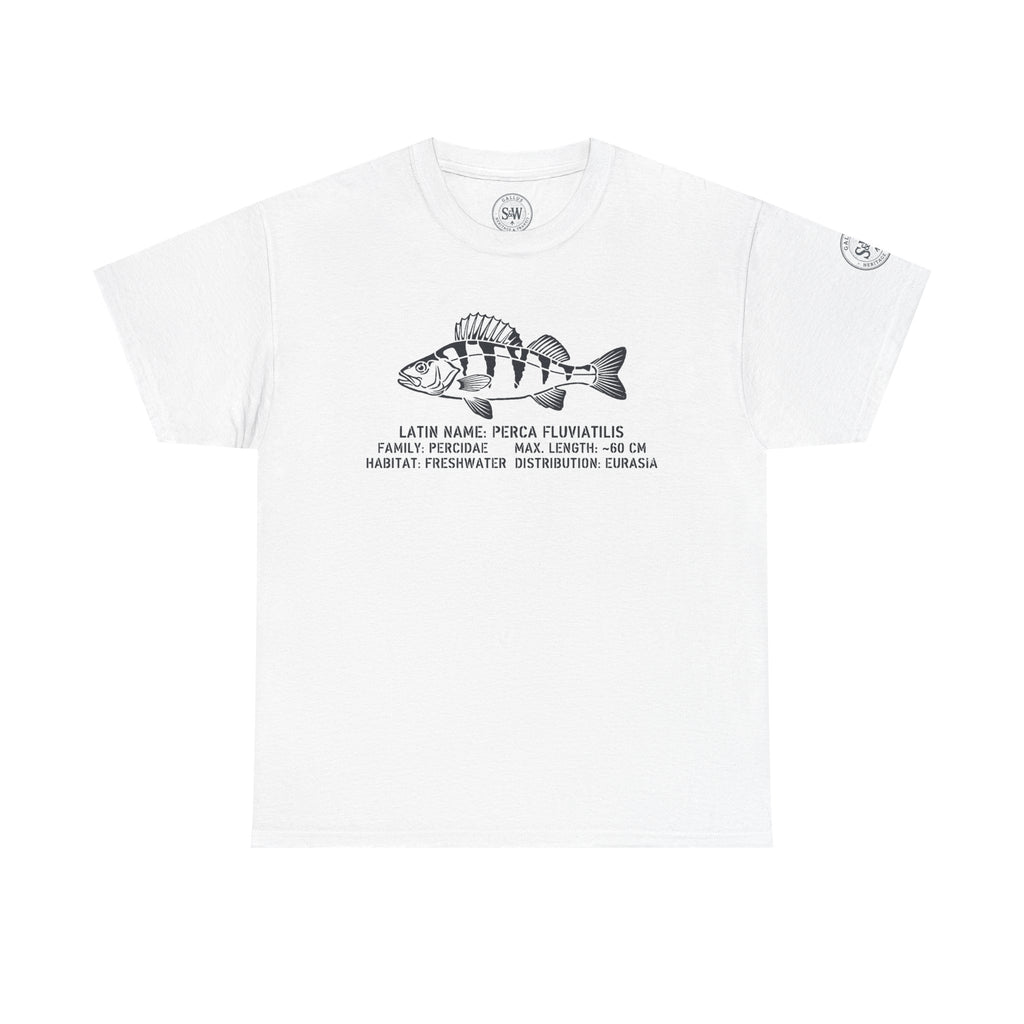 Perch Anatomy Tee — Scientific Fish Illustration T-Shirt