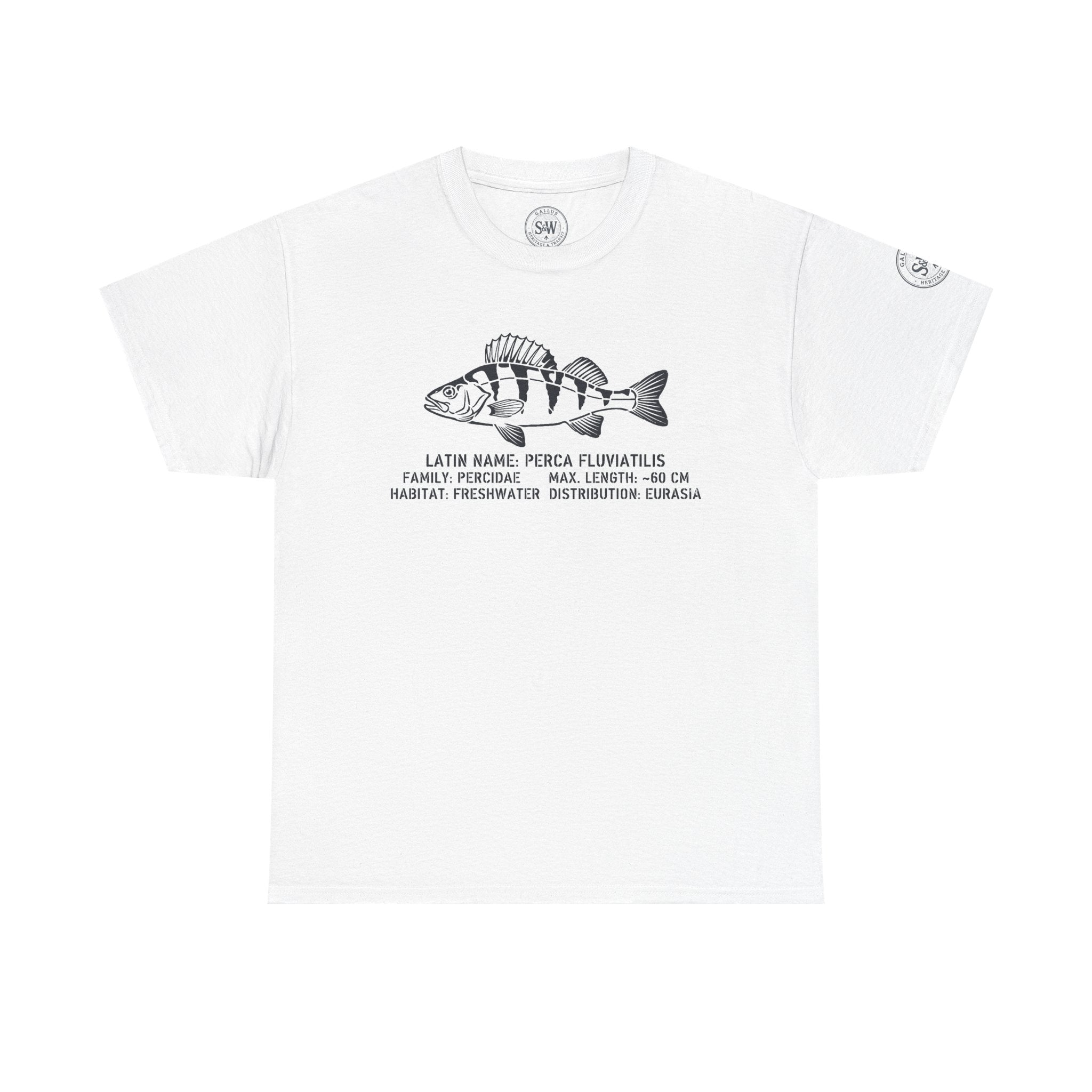 Perch Anatomy Tee — Scientific Fish Illustration T-Shirt