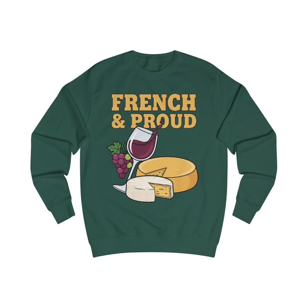 French & Proud Sweatshirt — Cheese, Wine & Grapes Crewneck