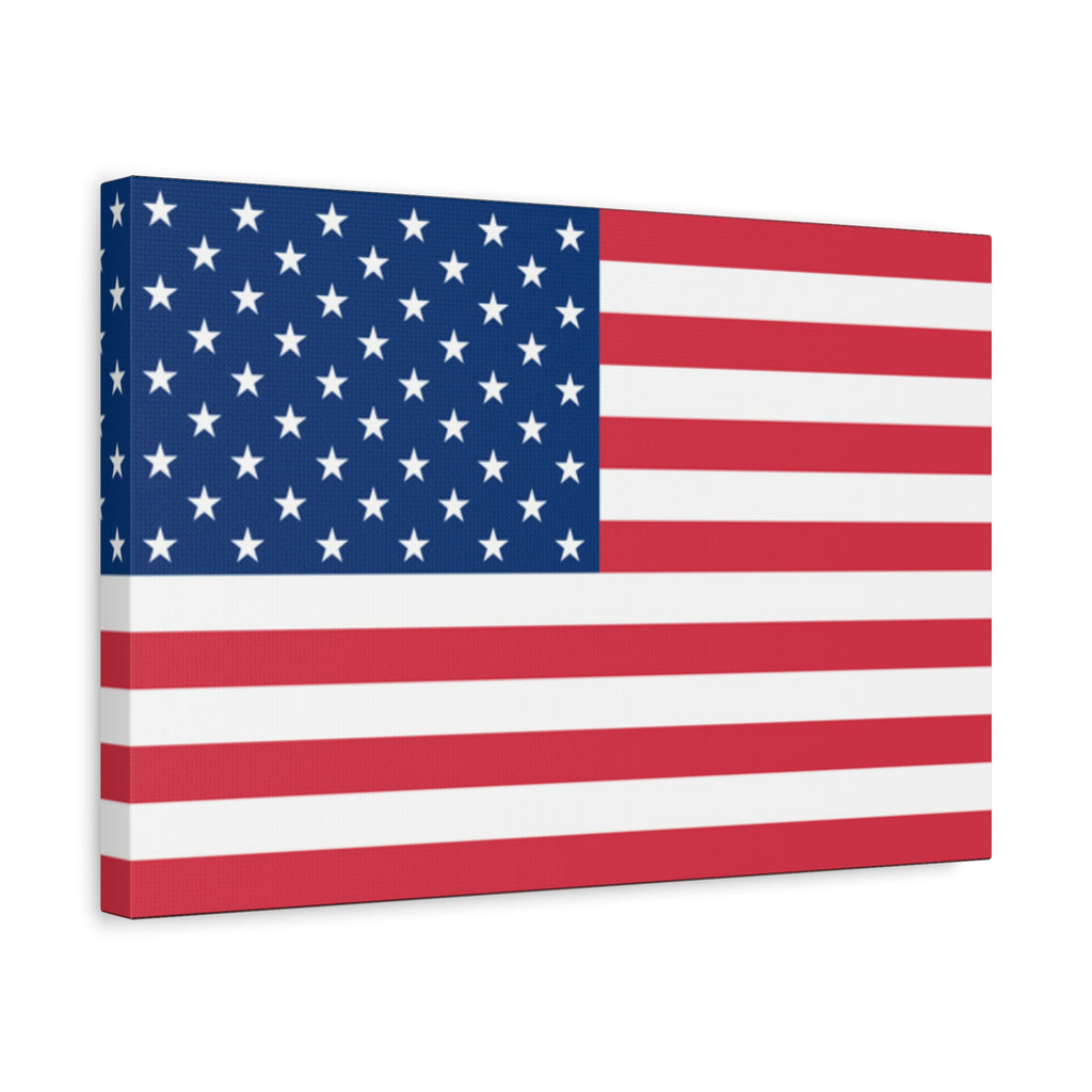 American Flag Matte Canvas Print — Stretched Patriotic Wall Art