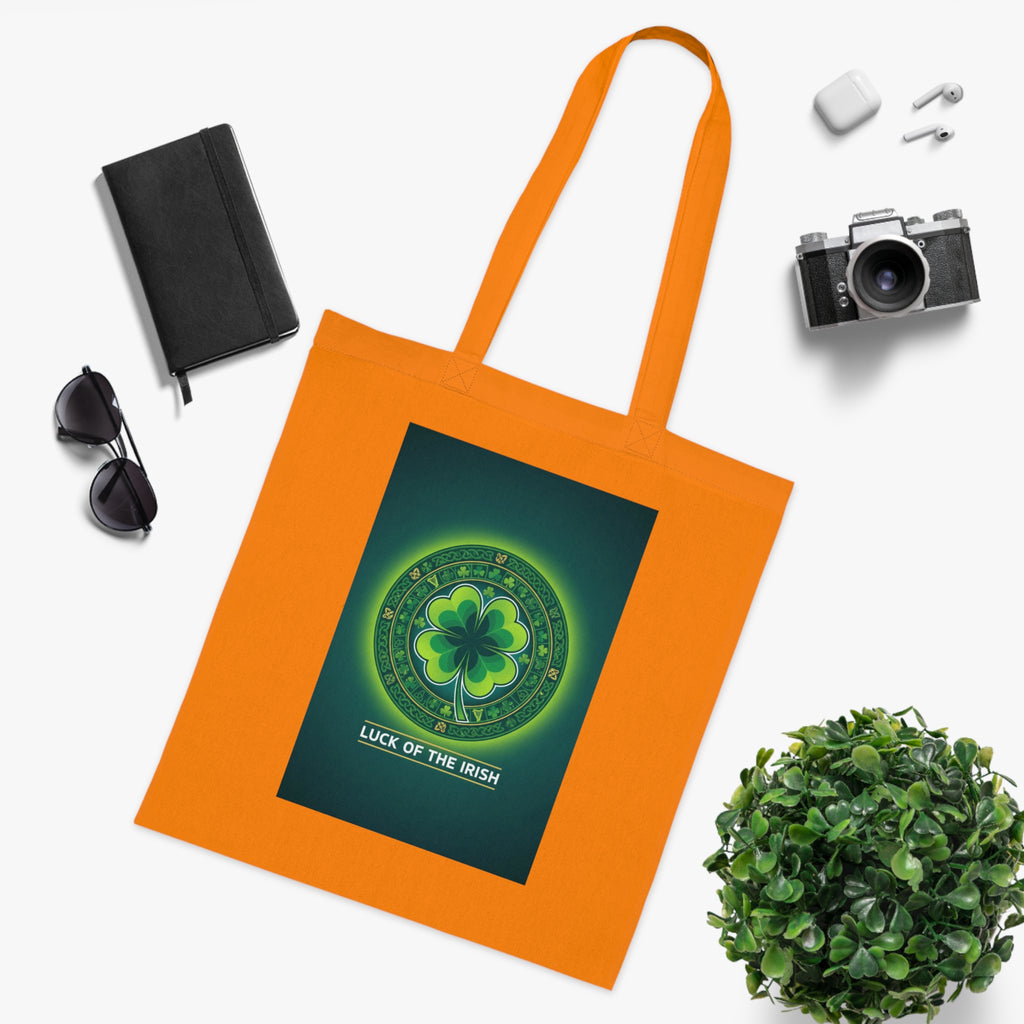 Luck of the Irish Cotton Tote — Shamrock St. Patrick’s Day Market Bag