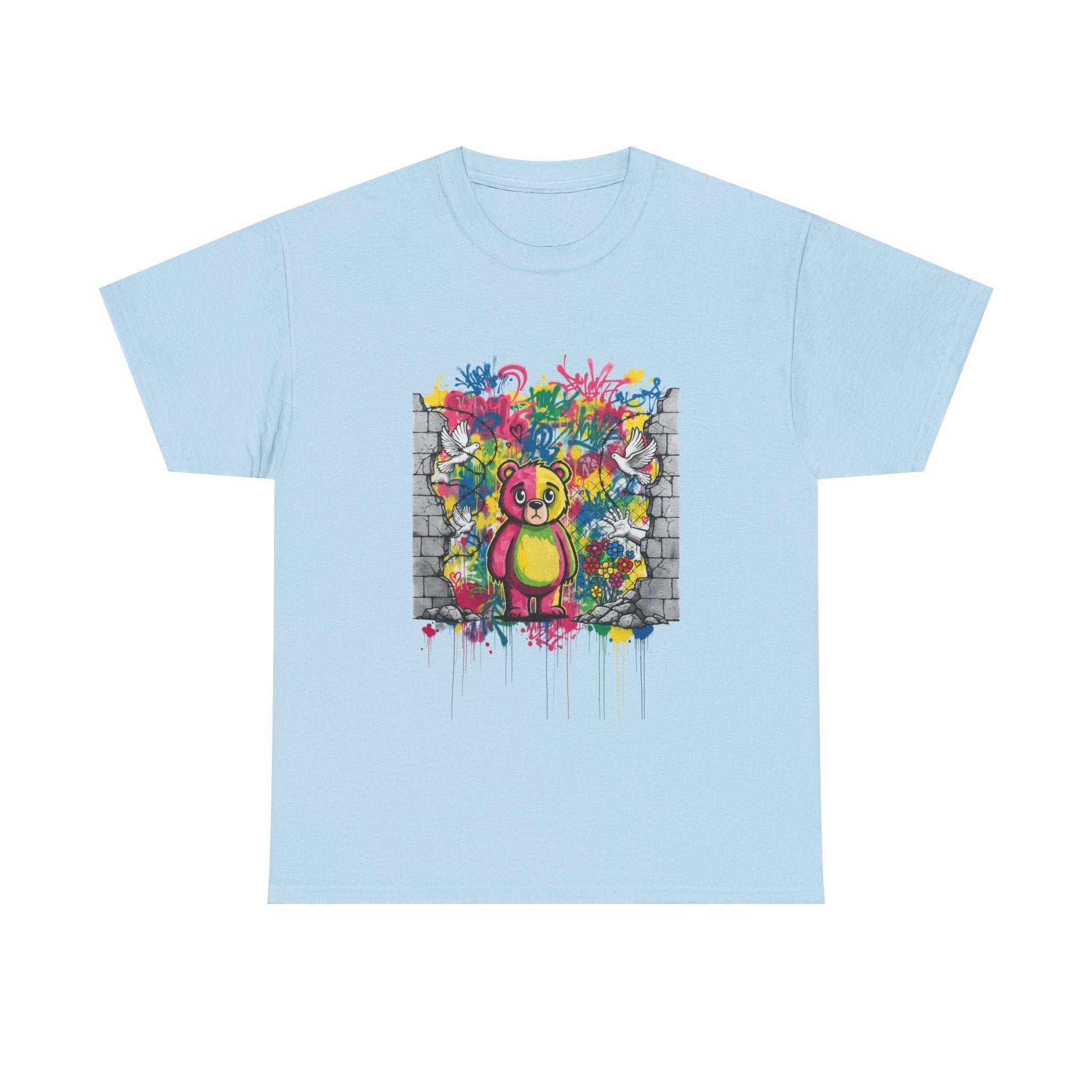 Graffiti Teddy Street Art T-Shirt — Colourful Bear Tee