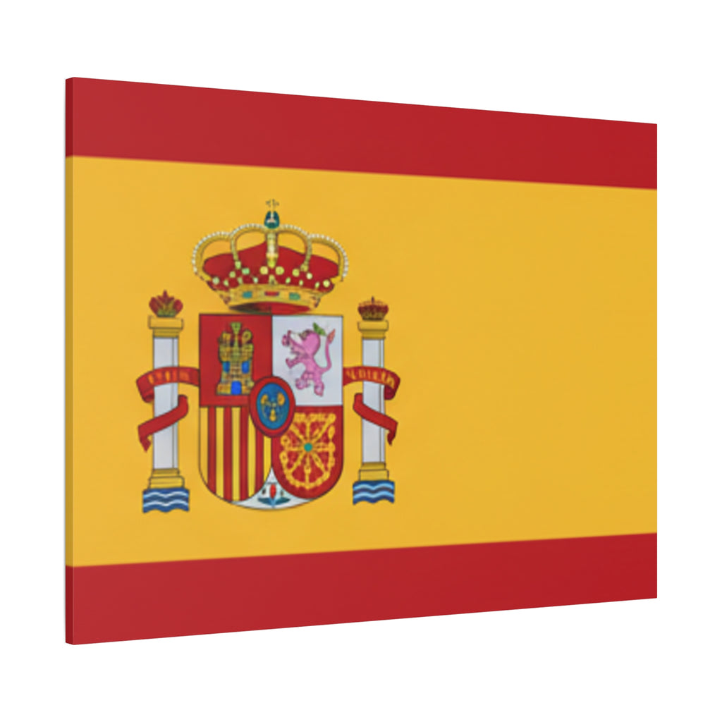 Spanish Flag Matte Canvas Print — Stretched Wall Art (1.25")