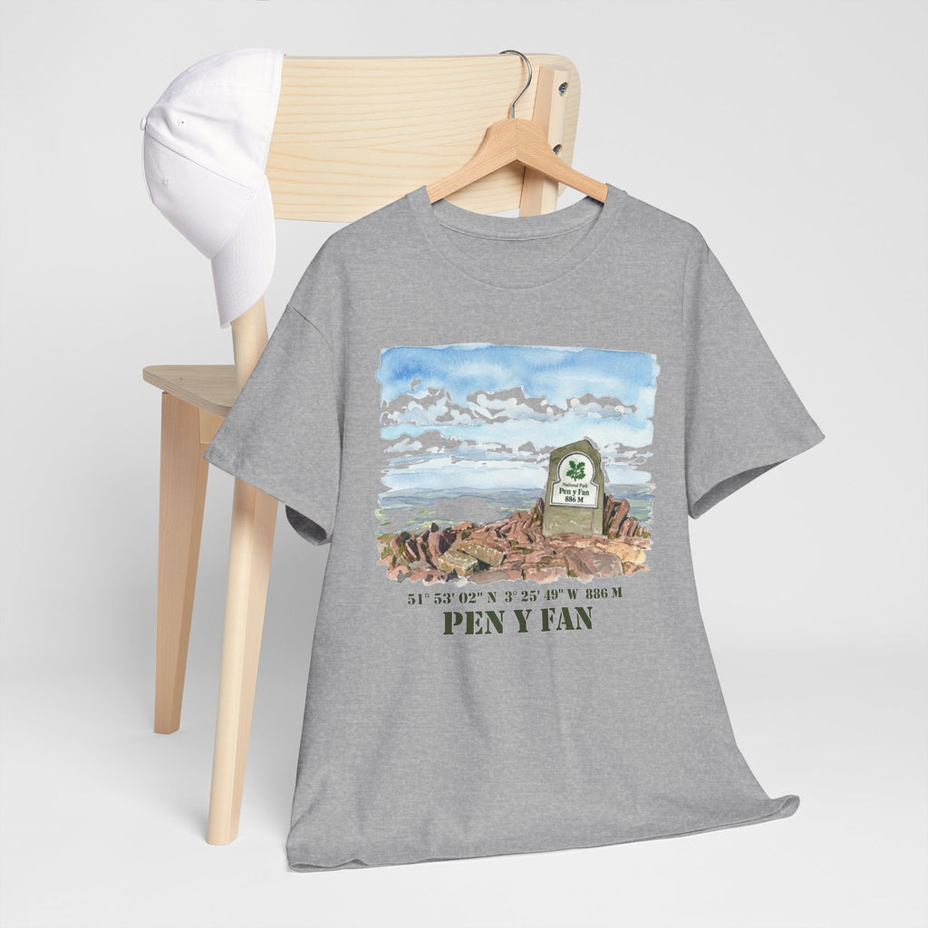 Pen y Fan Landscape T‑Shirt — Wales Mountain Hiking Souvenir Tee