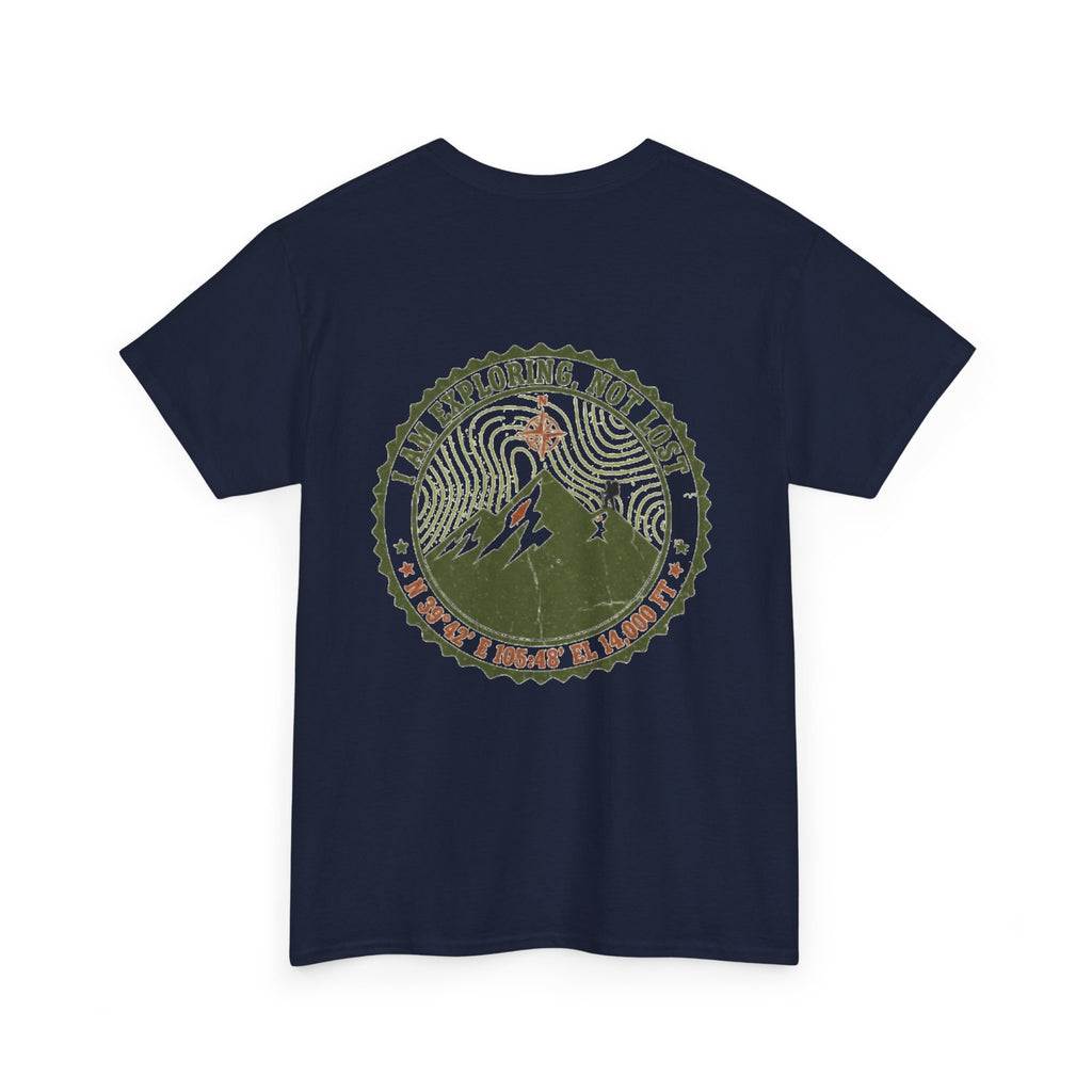 Adventure Mountain Tee – "I Am Exploring, Not Lost" Graphic T-Shirt