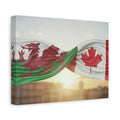 Welsh-Canadian Flag Canvas Print — Matte Stretched Wall Art (1.25")