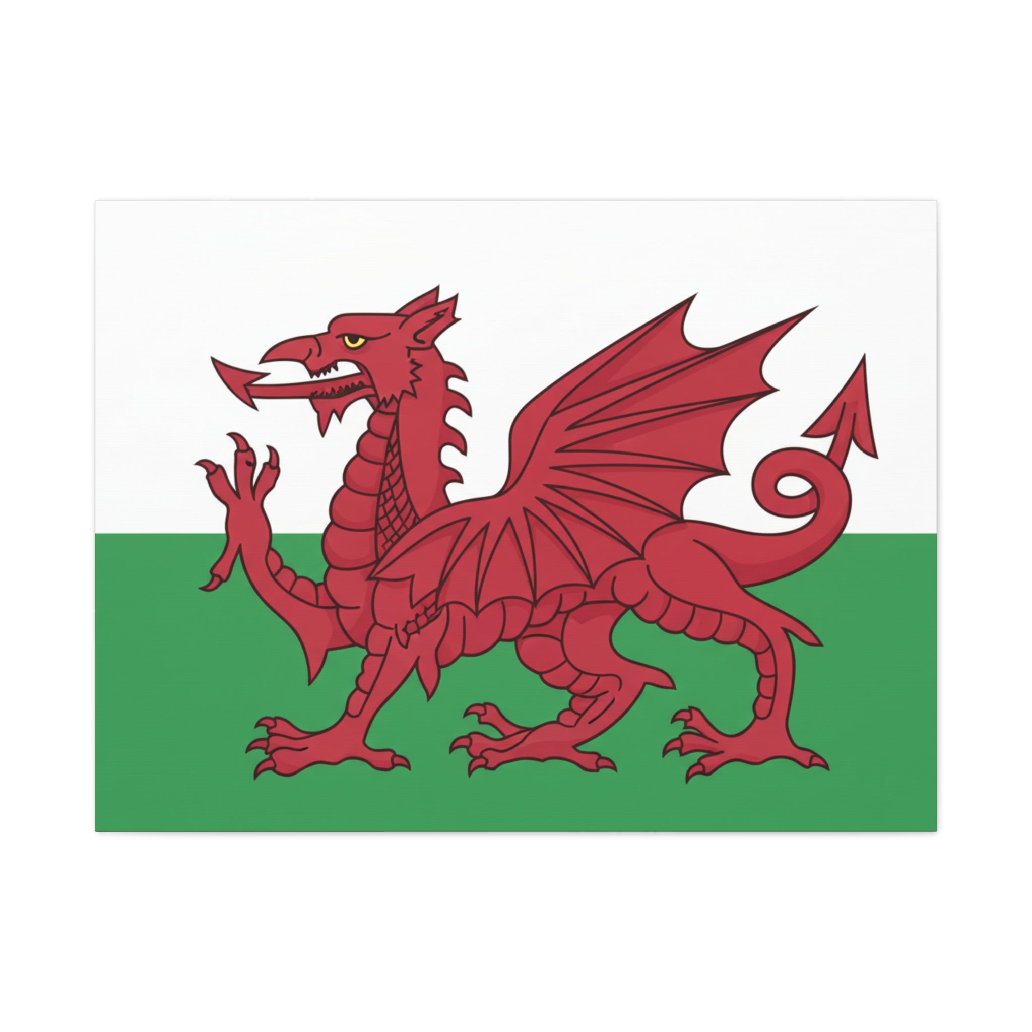 Welsh Flag Canvas Print — Red Dragon Matte Stretched Wall Art
