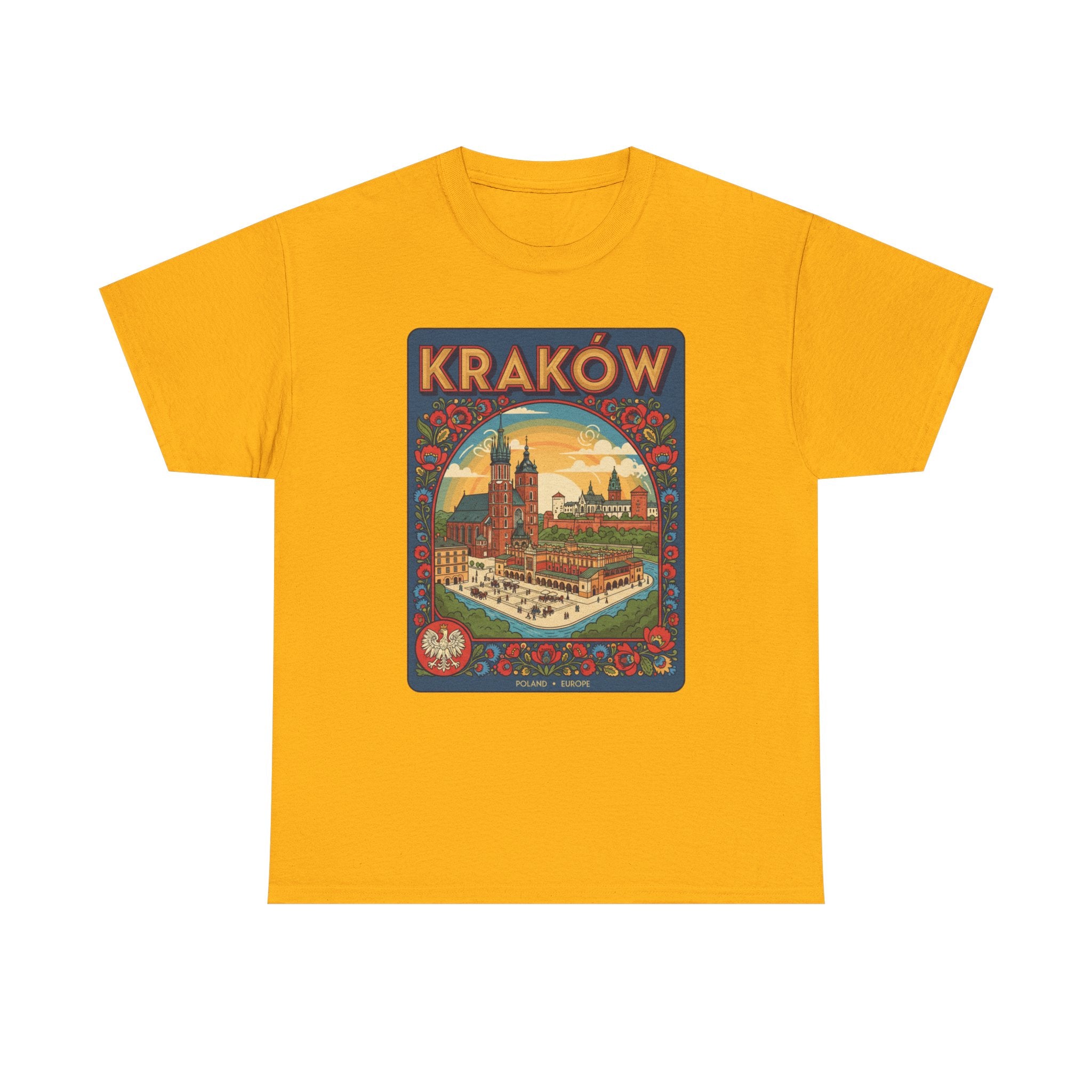 Kraków Vintage Travel T‑Shirt — Retro Polish Cityscape Tee