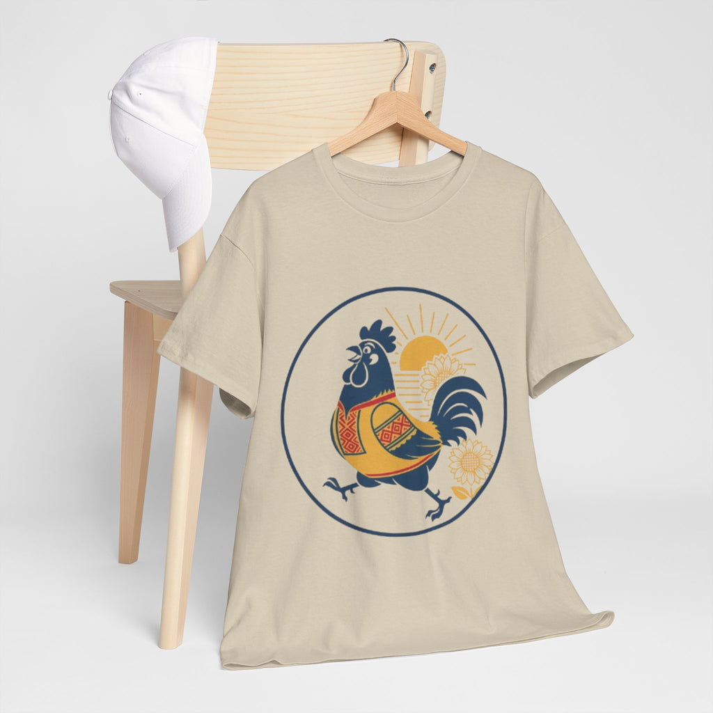 Rooster Sunburst Graphic Tee — Vintage Farmhouse Rooster T-Shirt