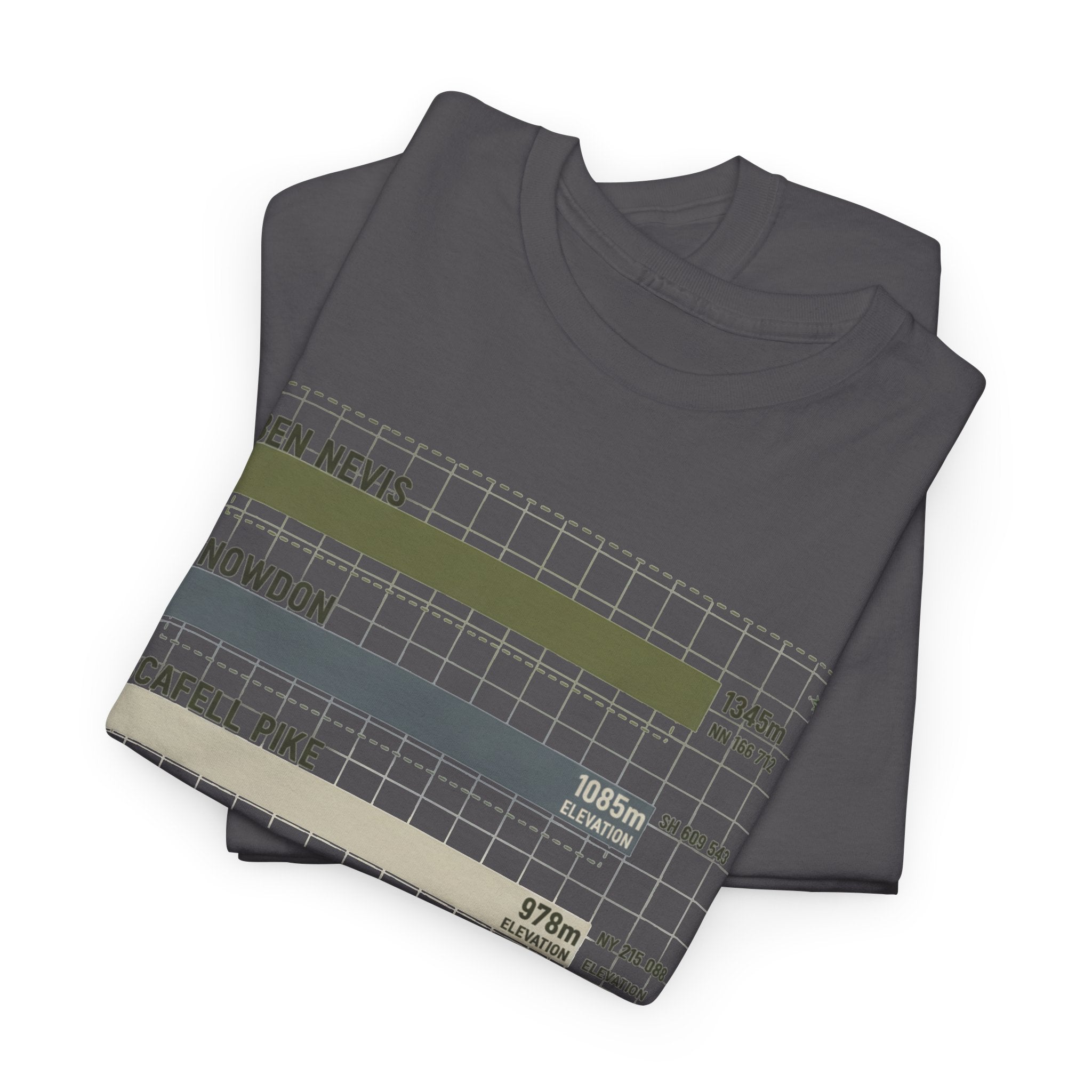 Three Peaks Challenge Graphic T-Shirt — Retro UK Mountain Hiking Tee