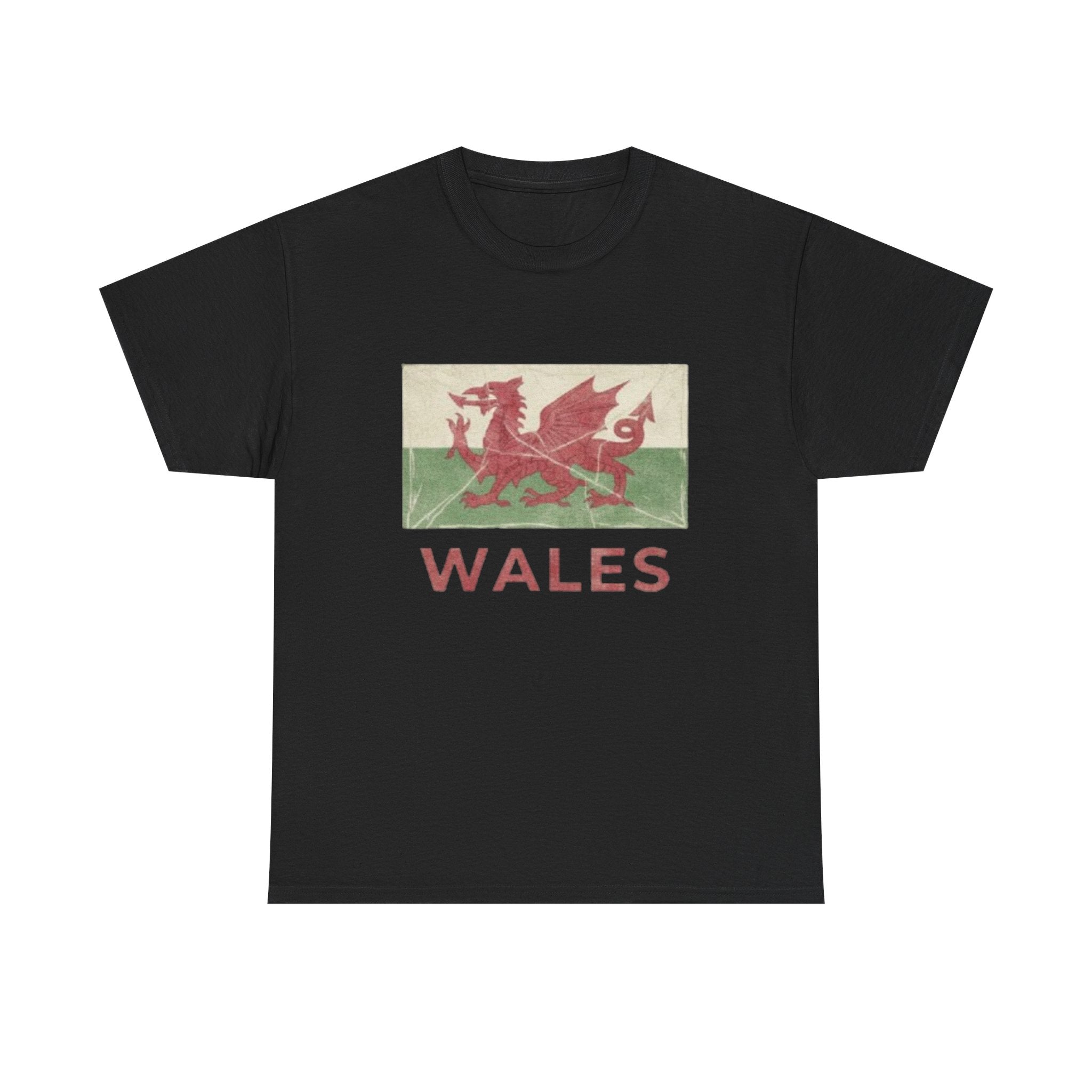 Wales Vintage Flag T-Shirt — Red Dragon Graphic Tee