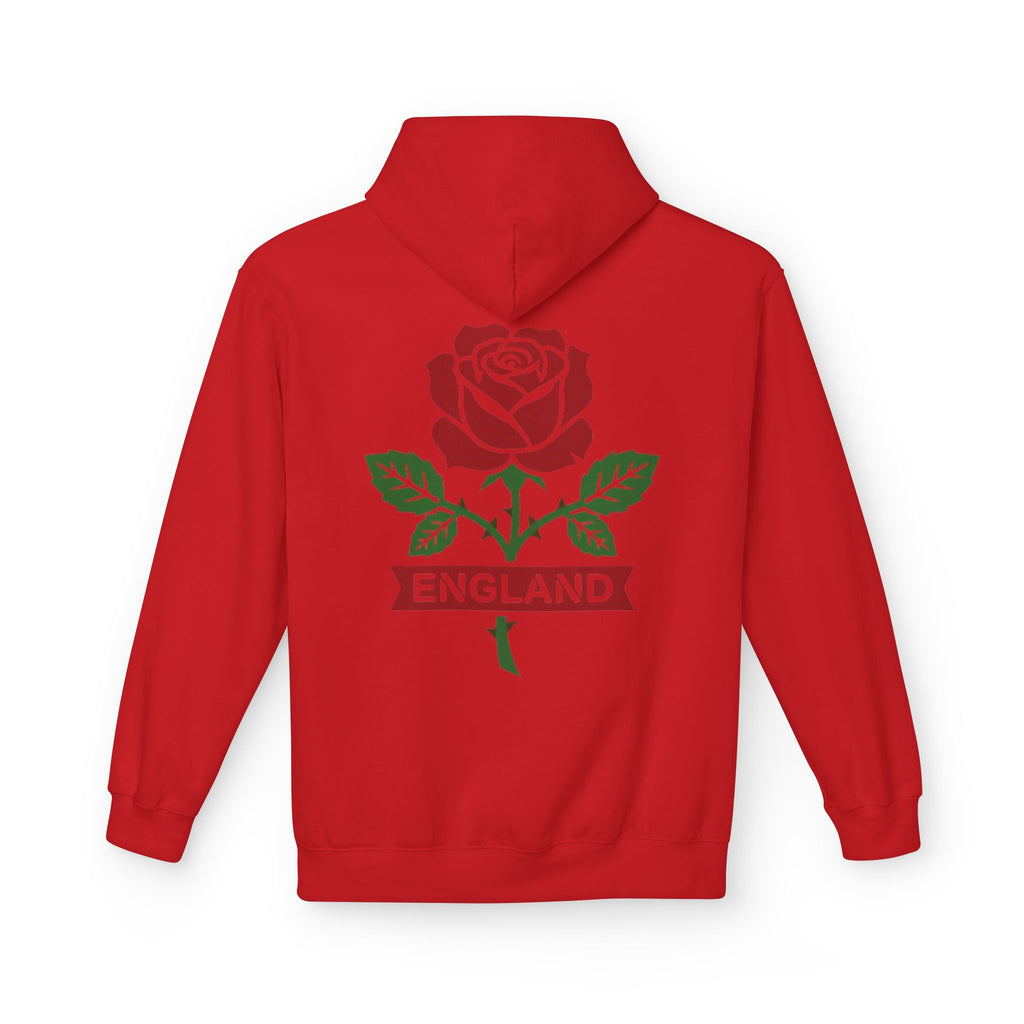 England Rose Hoodie – Classic Red Rose Emblem Sweatshirt