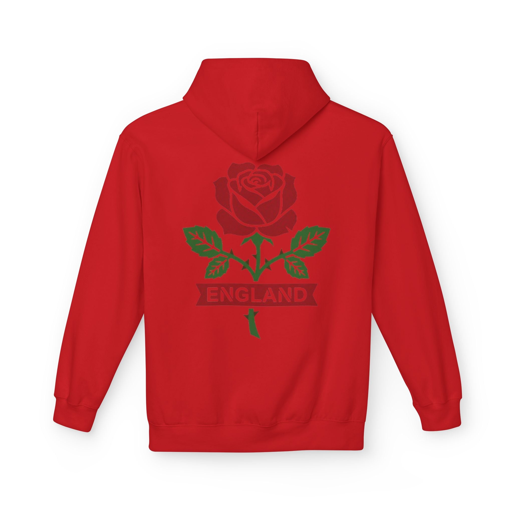 England Rose Hoodie – Classic Red Rose Emblem Sweatshirt