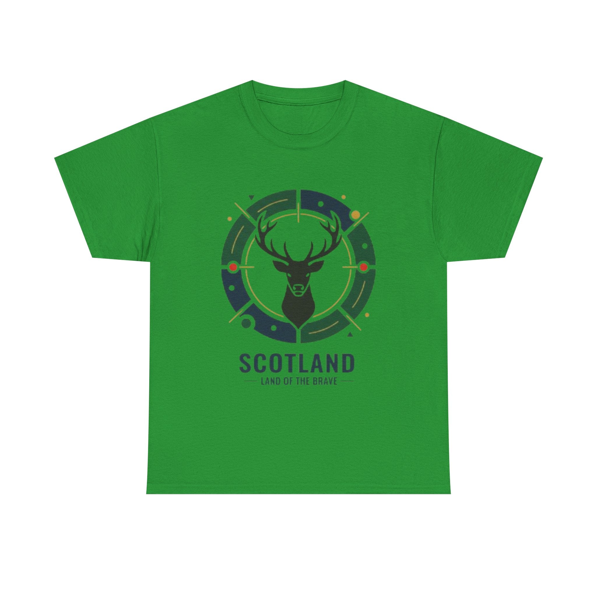 Scotland Stag Crest T‑Shirt — "Scotland: Land of the Brave" Graphic Tee