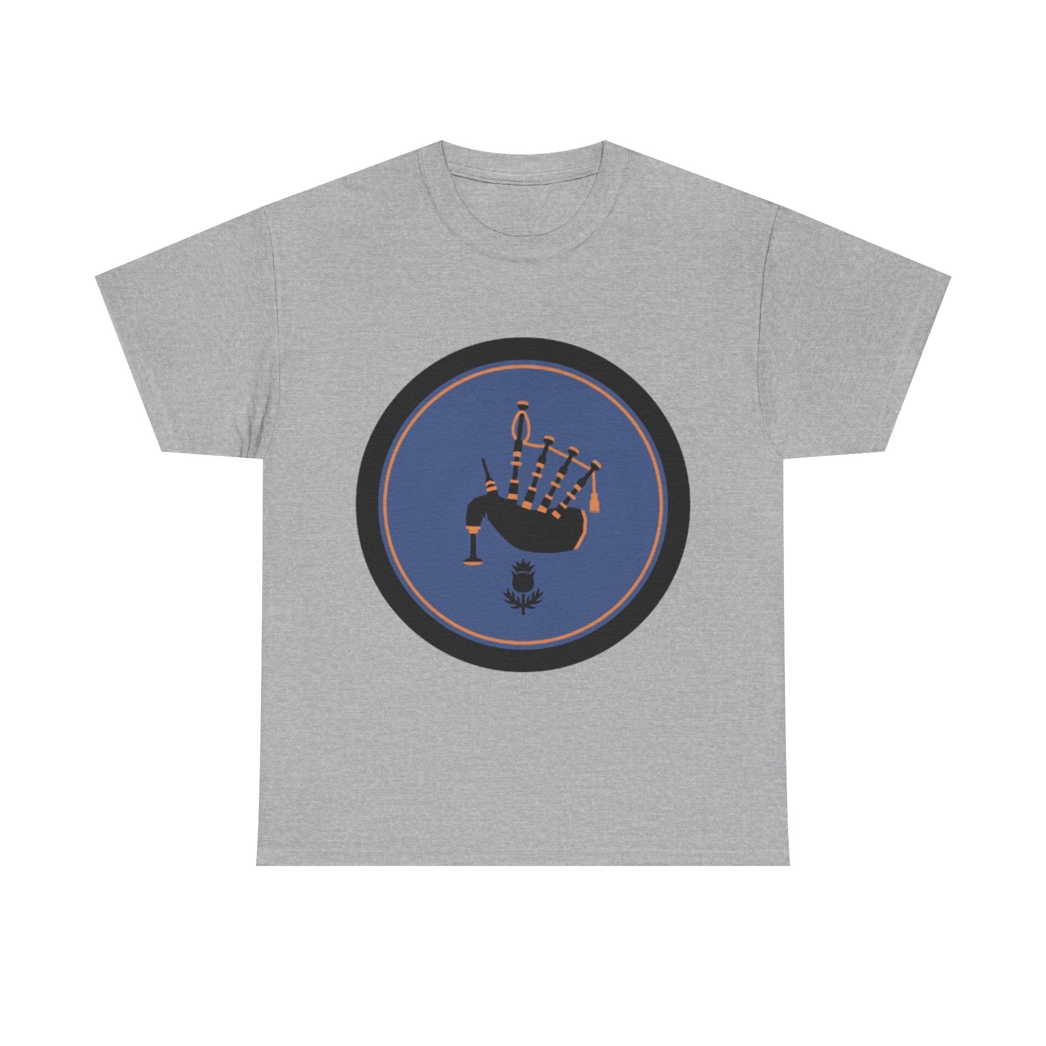 Bagpipes Crest T‑Shirt — Scottish Pride Circle Logo Tee