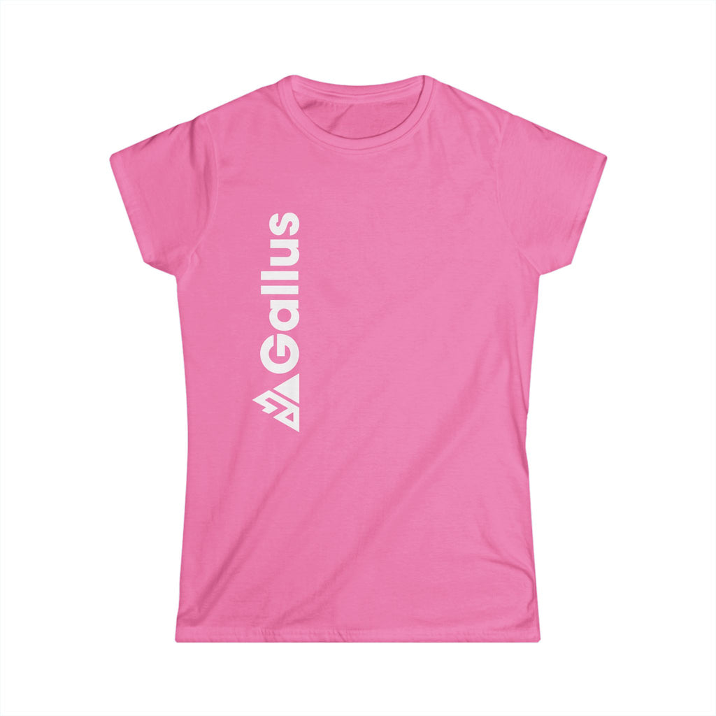 Gallus Women's Tee — Vintage Sunset "Don't Look... It Is a Long Way Up" Motivational Shirt