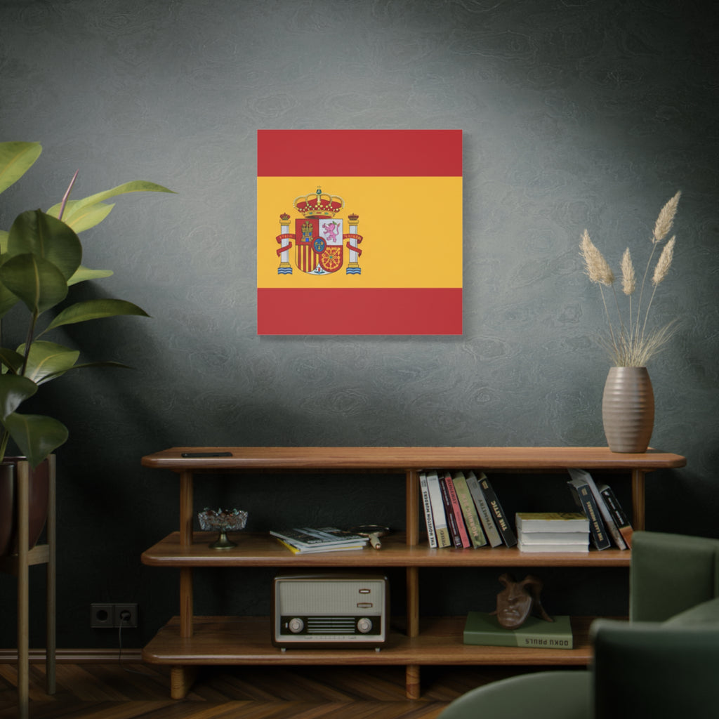 Spanish Flag Matte Canvas Print — Stretched Wall Art (1.25")