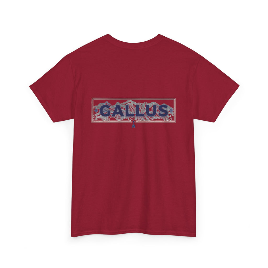 Gallus Logo T-Shirt — Minimal Retro Chest & Back Graphic Tee