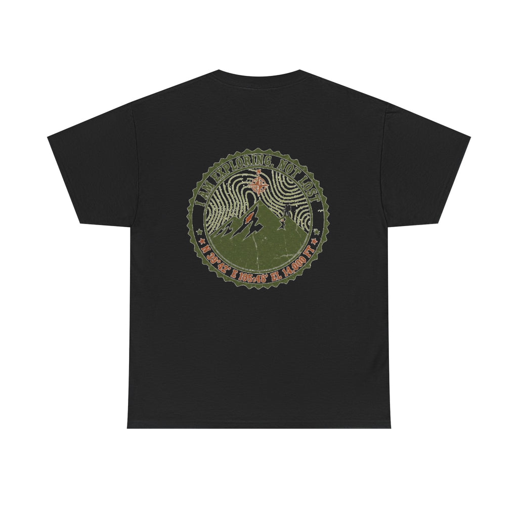 Adventure Mountain Tee – "I Am Exploring, Not Lost" Graphic T-Shirt