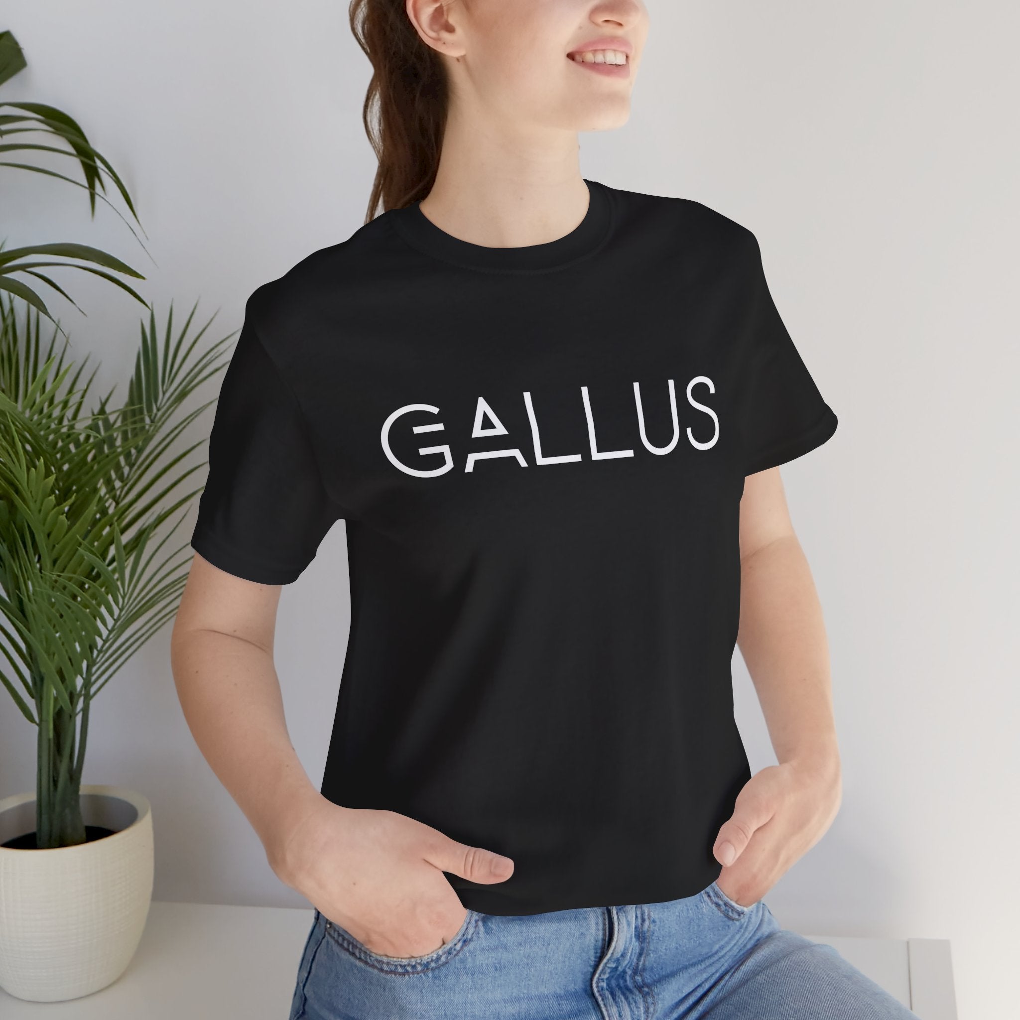 Gallus Logo Tee — Minimalist Black Graphic T-Shirt
