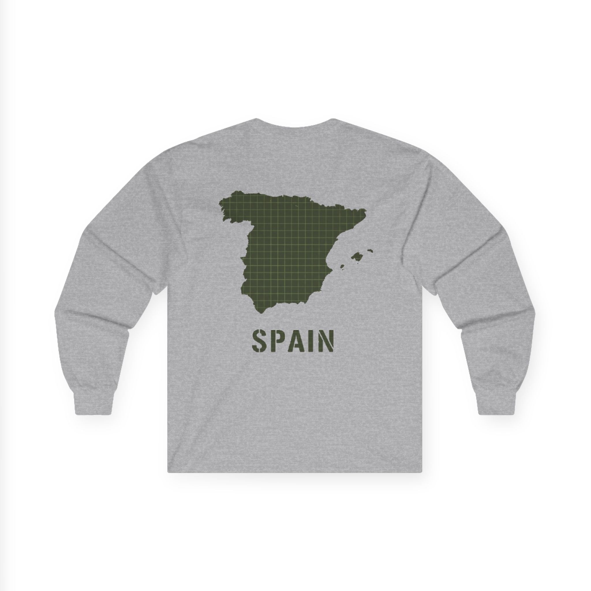 Spain Map Long Sleeve Tee — Gallus Logo Travel Shirt