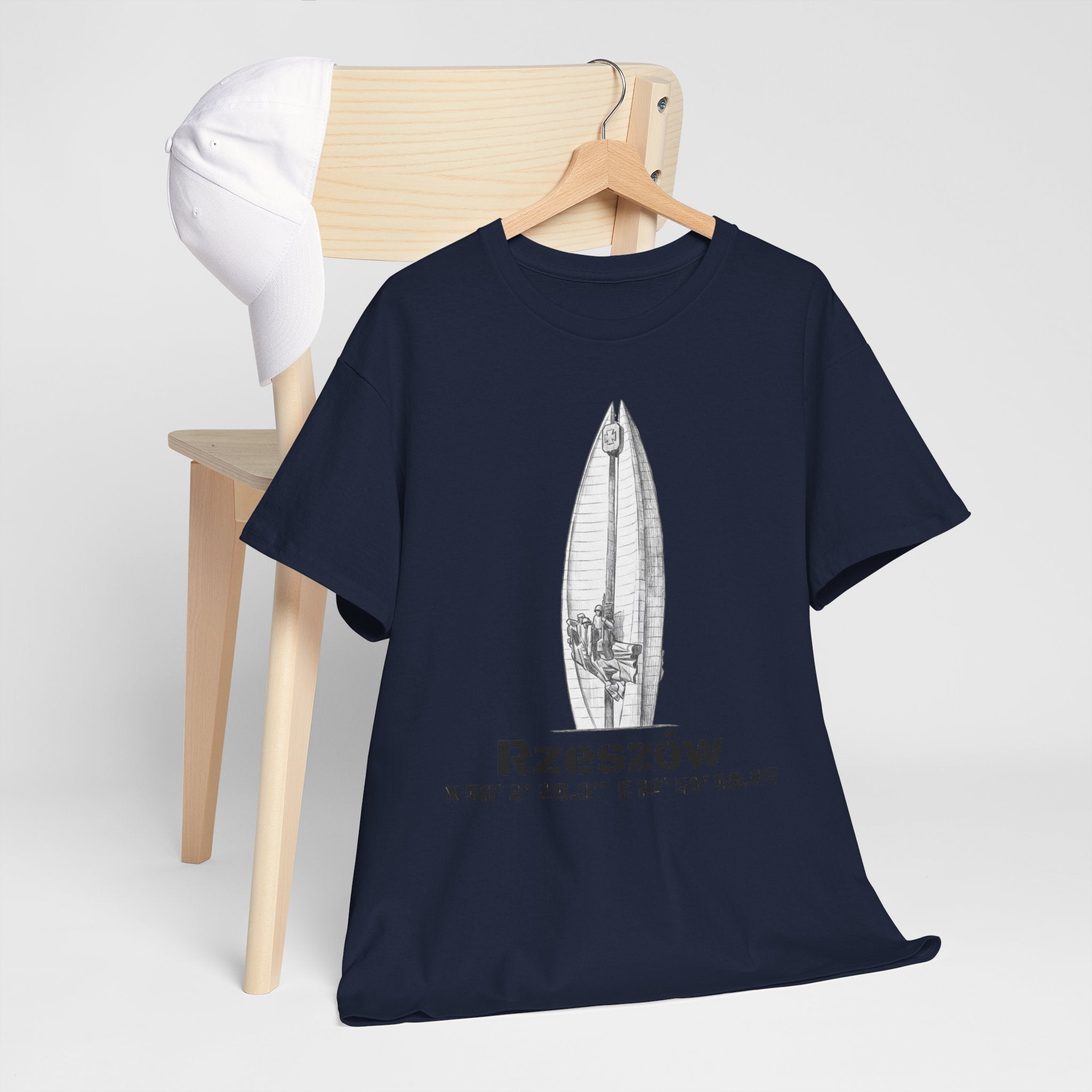 Rzeszów Coordinates T‑Shirt — City Landmark  Sketch Tee
