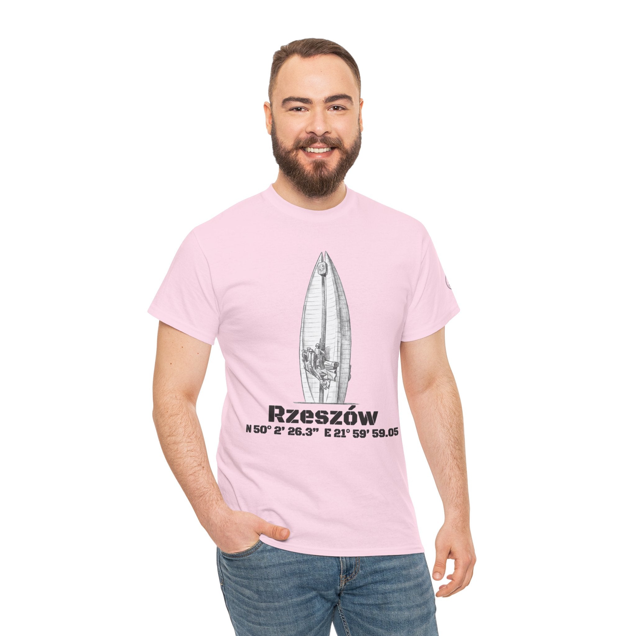Rzeszów Coordinates T‑Shirt — City Landmark  Sketch Tee