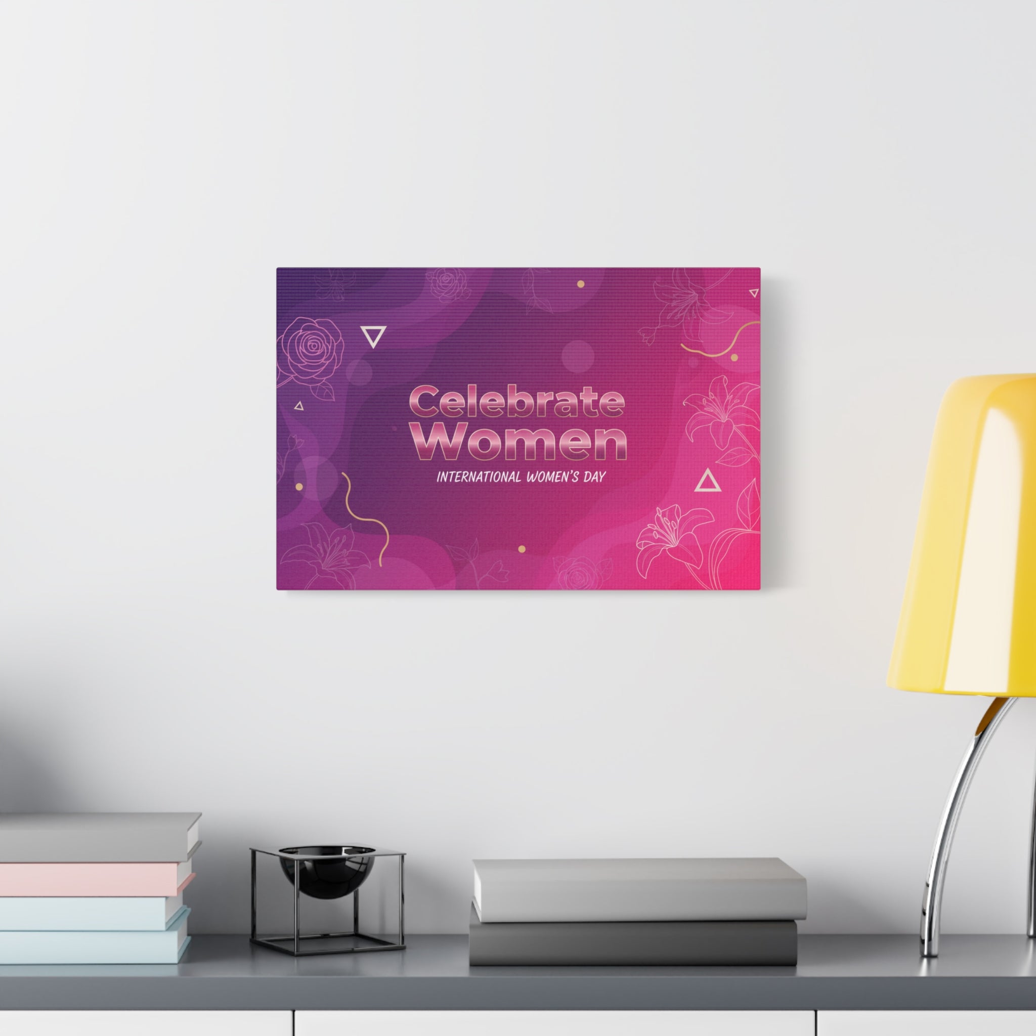 Celebrate Women Canvas Art — International Women’s Day Pink Wall Decor