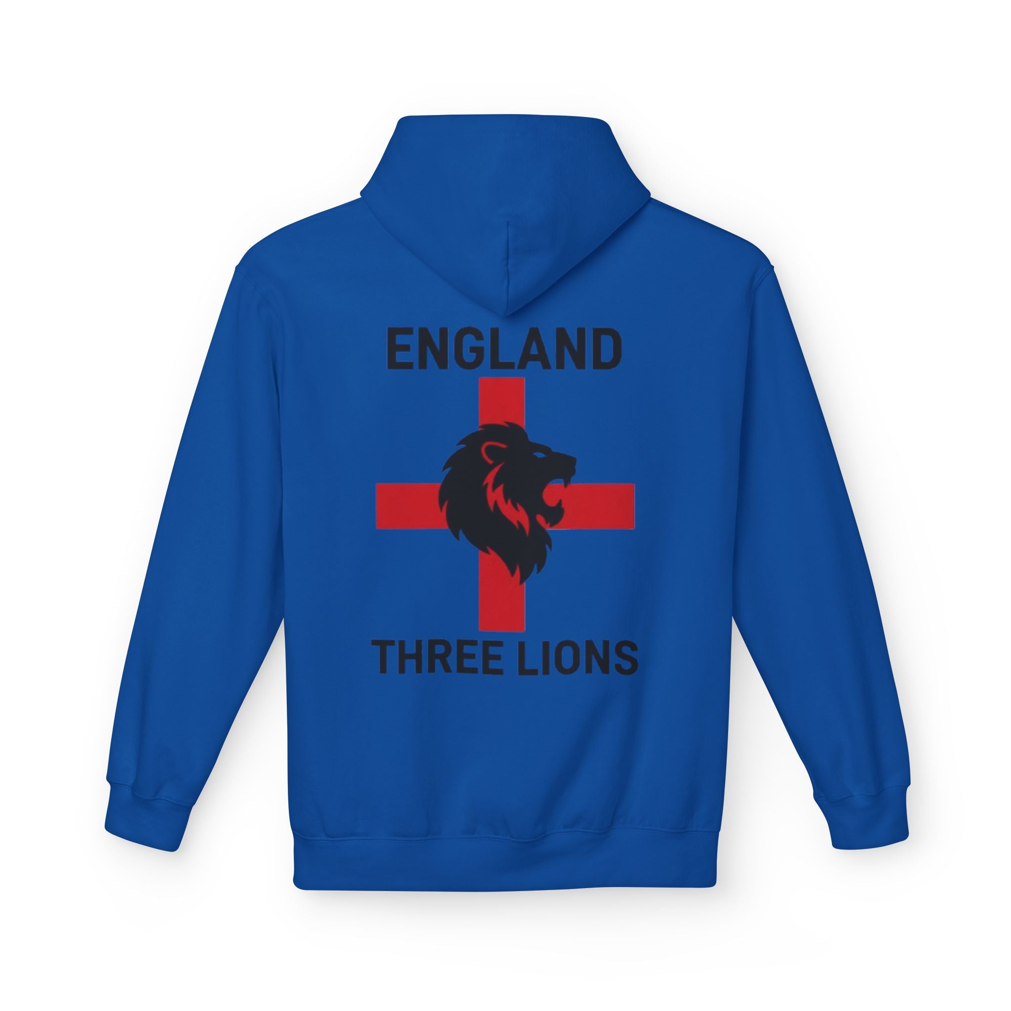 England Three Lions Hoodie – Red Cross Lion Football Fan Pullover