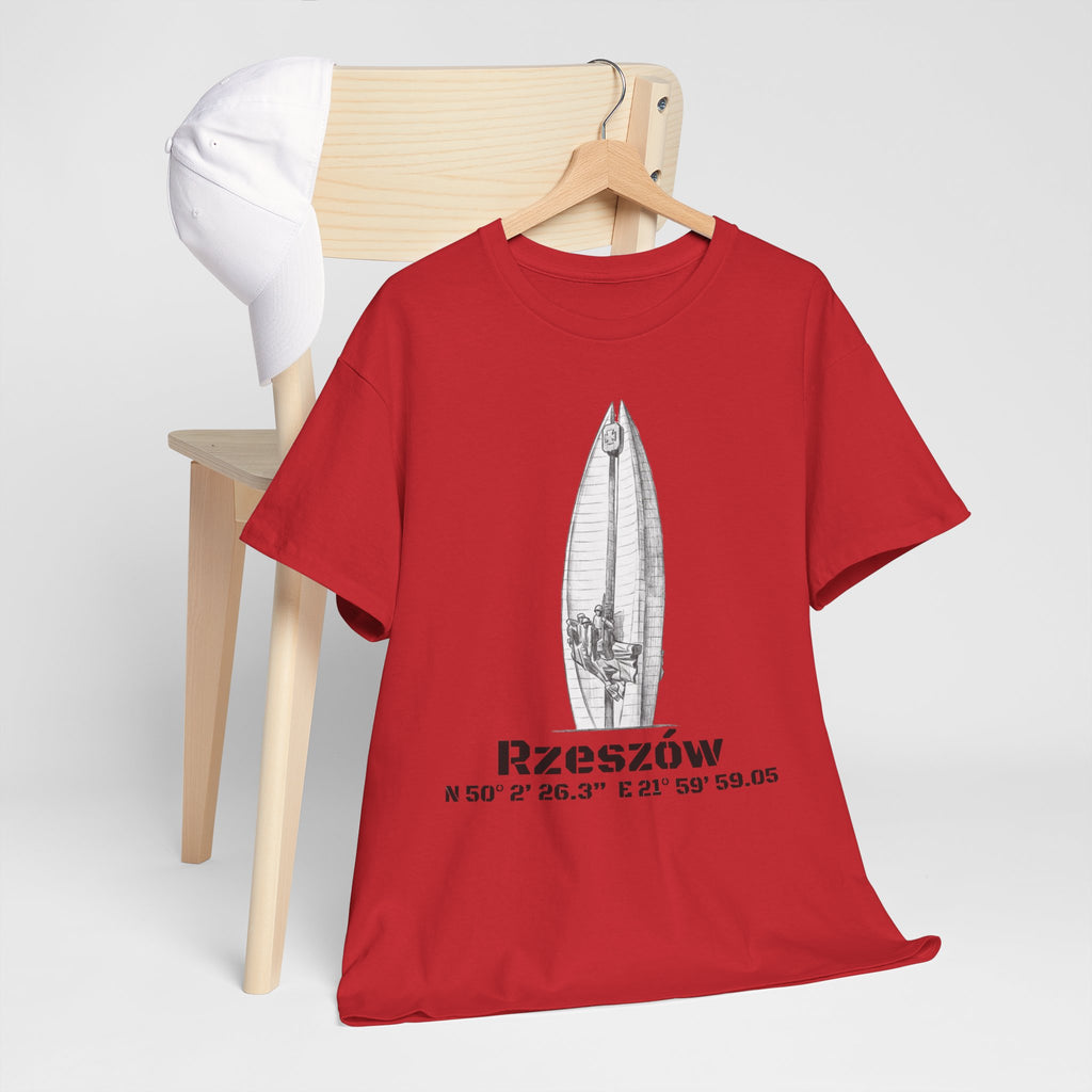 Rzeszów Coordinates T‑Shirt — City Landmark  Sketch Tee