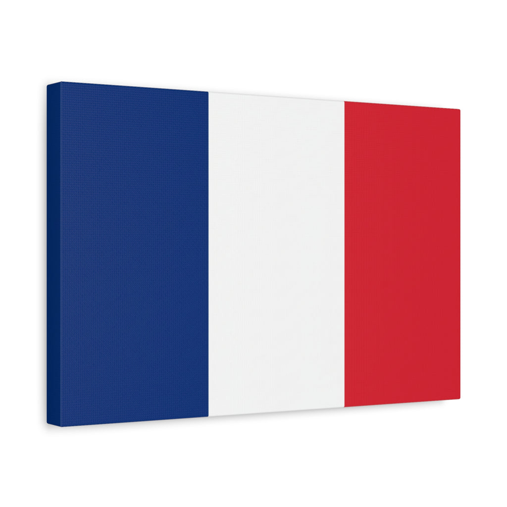 France Flag Matte Stretched Canvas (1.25") — Tricolor Wall Art