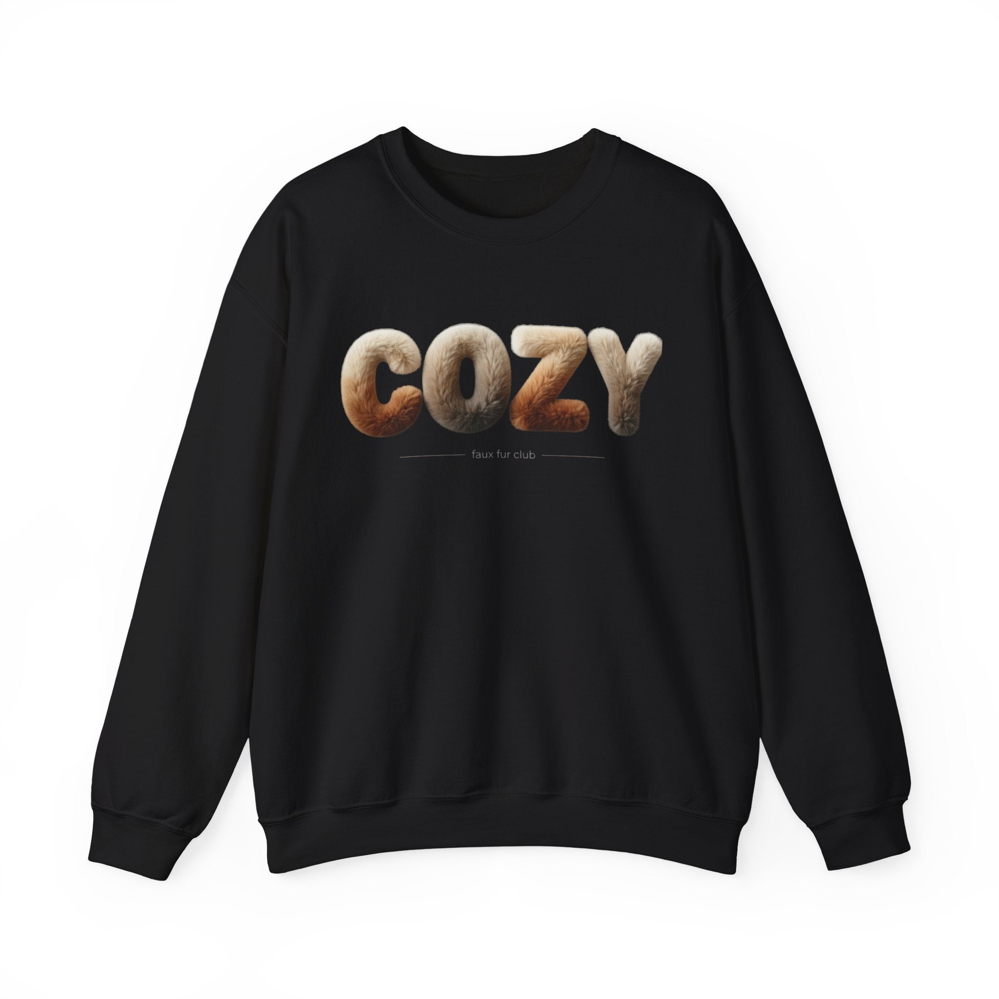 Cozy faux fur texture crewneck, cozy texture design sweatshirt | neutral plush pattern
