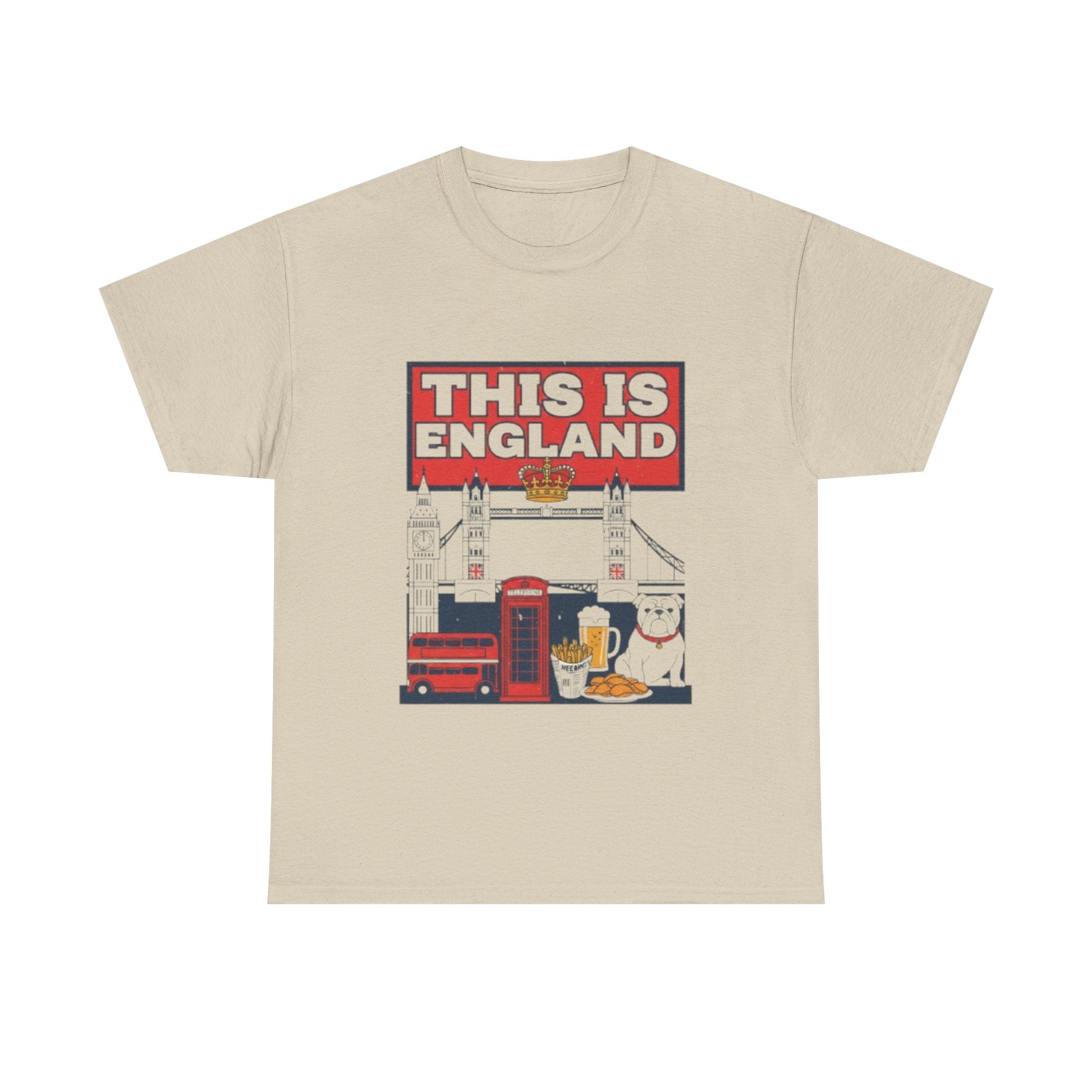 This Is England Graphic Tee — London Icons Shirt (Telephone Box, Double-Decker, Pub)