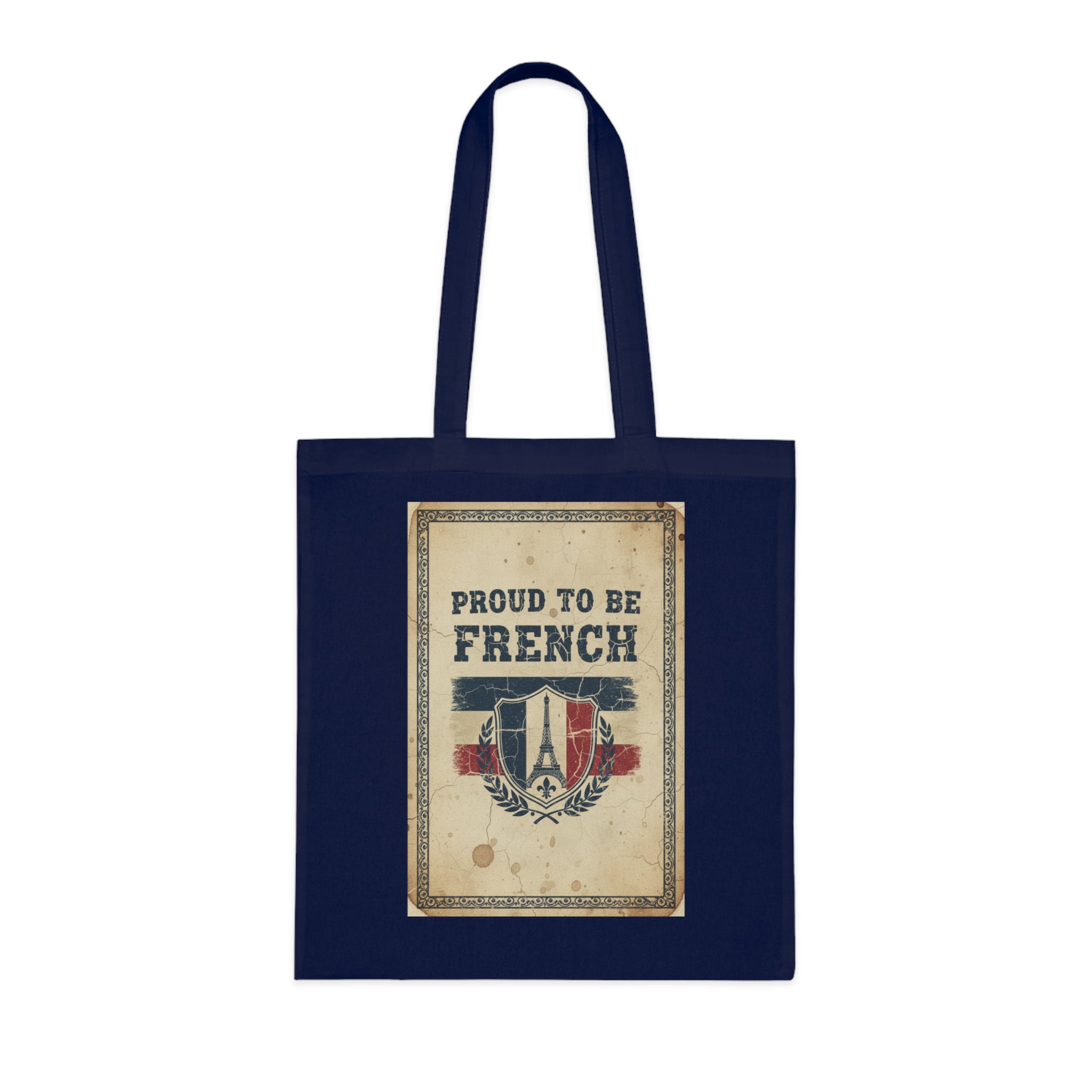 Proud to Be French Vintage Shield Cotton Tote