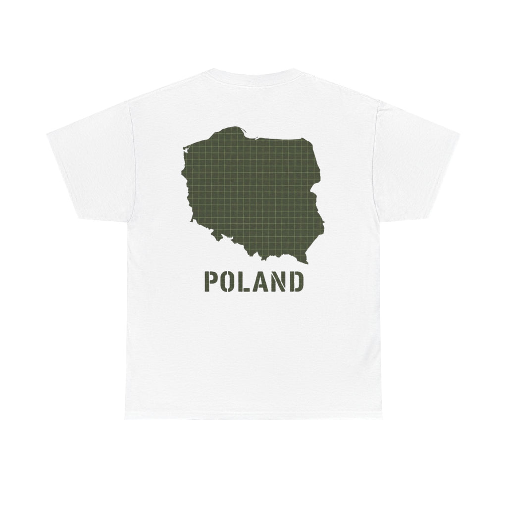 Poland Map Tee — Military Grid Map Graphic T-Shirt