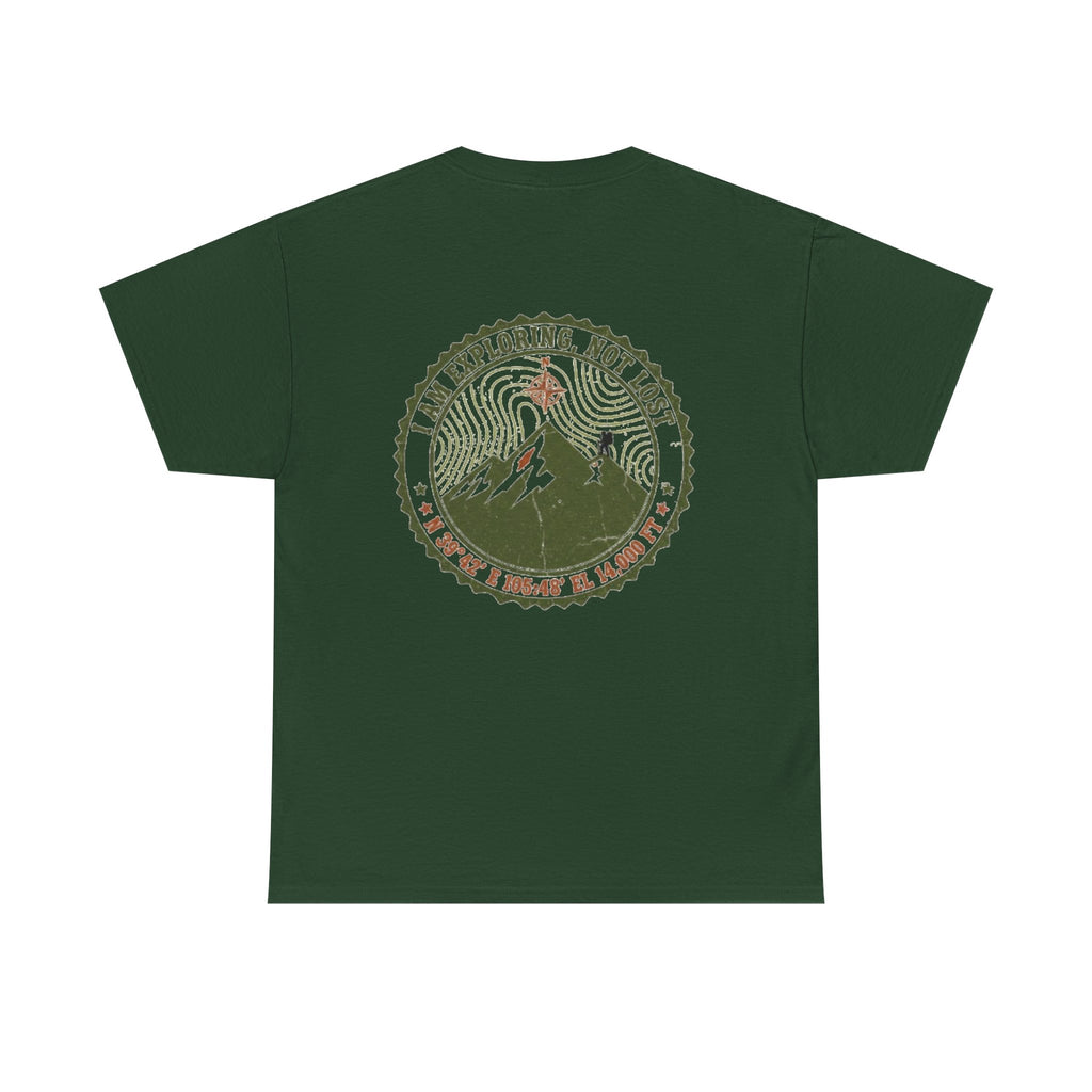 Adventure Mountain Tee – "I Am Exploring, Not Lost" Graphic T-Shirt
