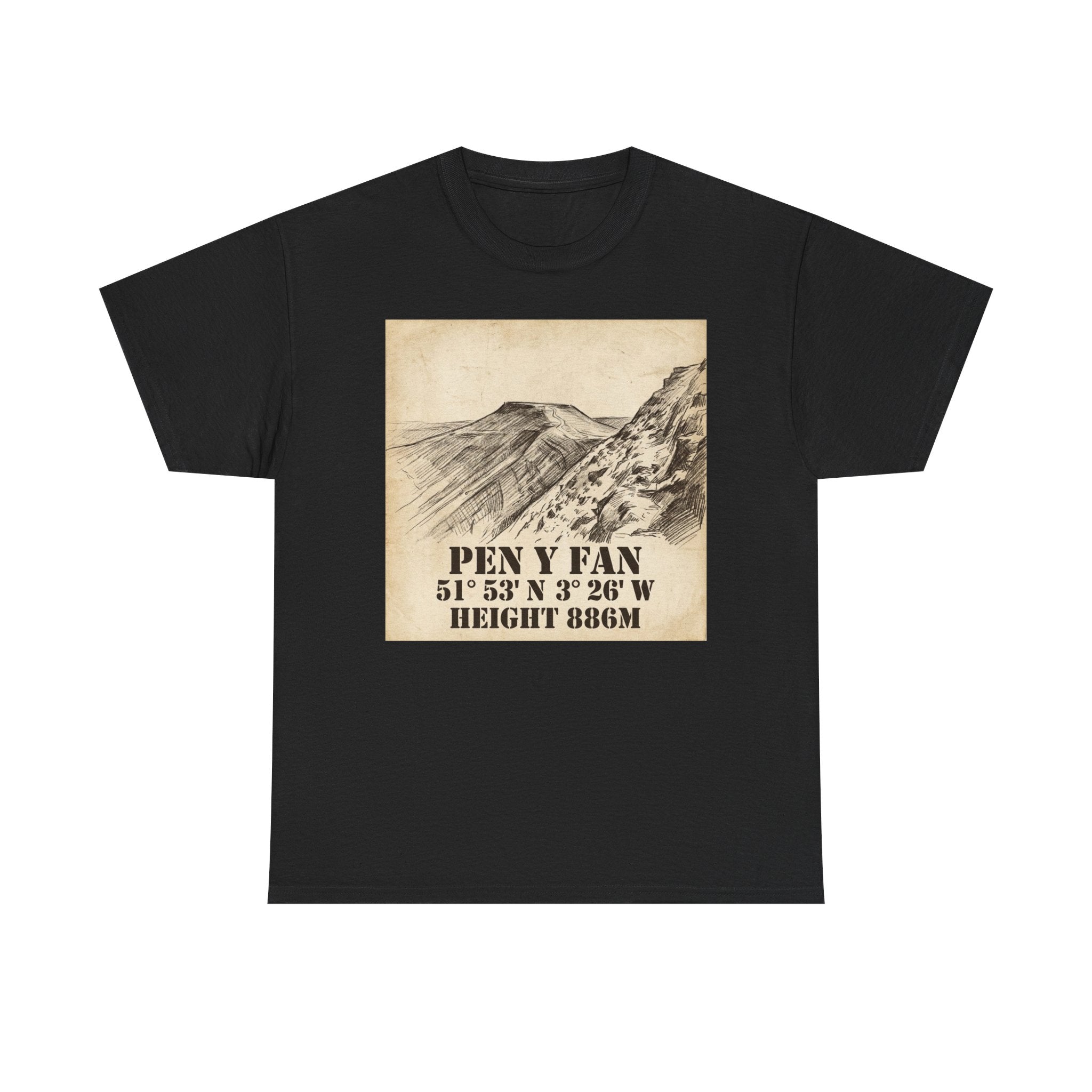 Pen y Fan T-Shirt - Brecon Beacons Vintage Coordinates & Elevation