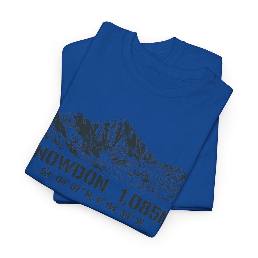 Snowdon 1,085M Mountain Tee with Coordinates