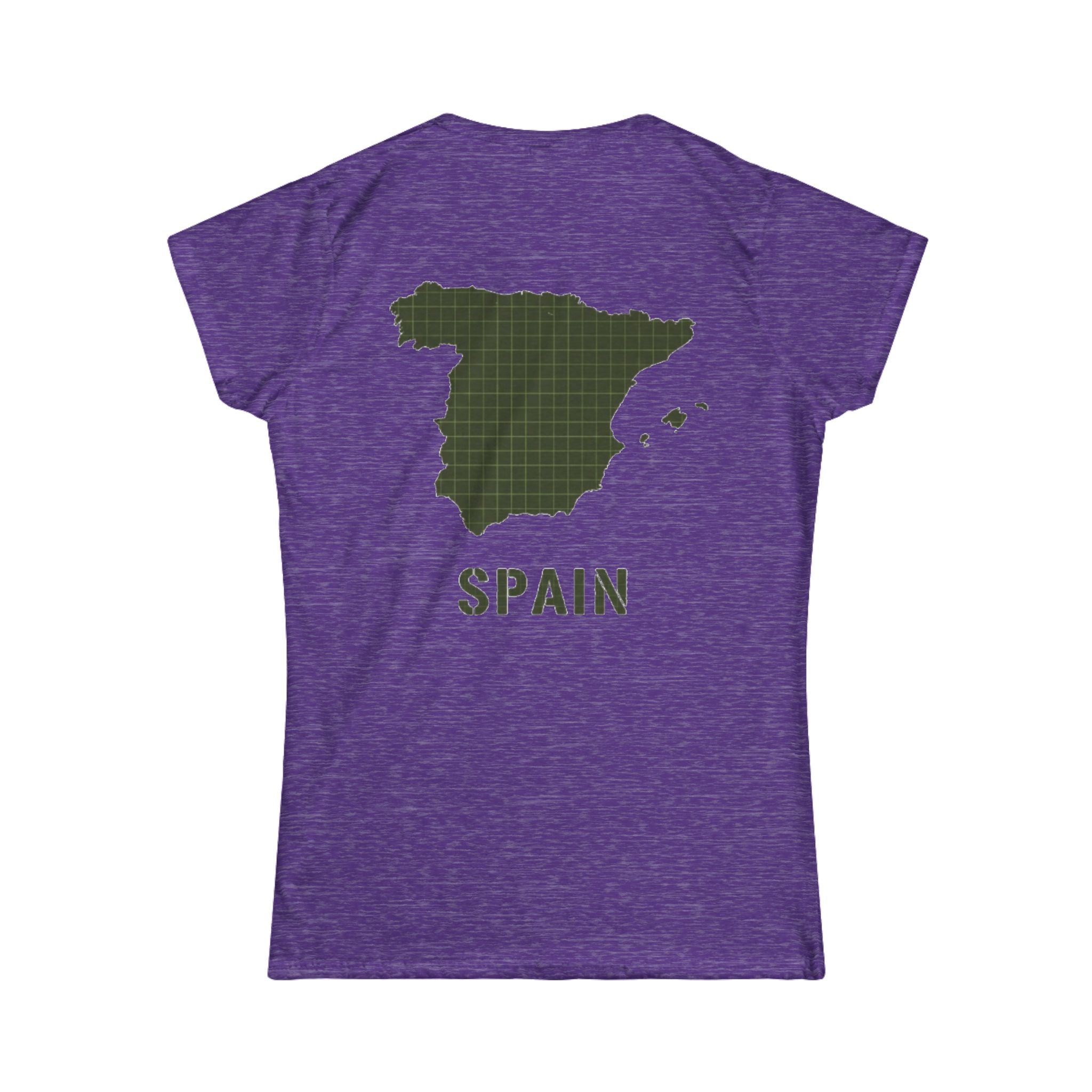 Spain Map Womens Tee — Gallus Logo Travel T‑Shirt
