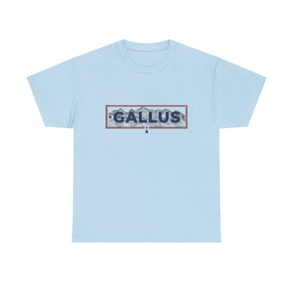 Adventure Logo Tee — "GALLUS" Mountain Badge Shirt (Exploring Not Lost)