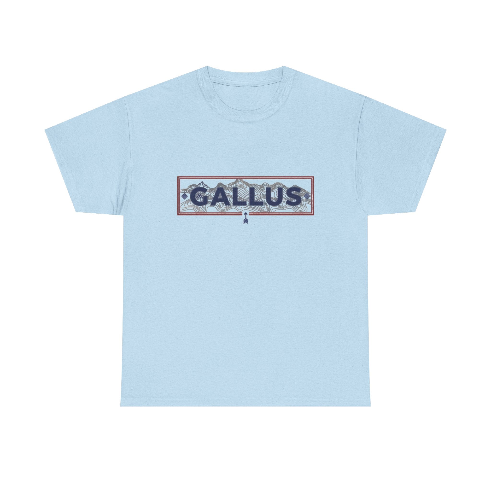 Adventure Logo Tee — "GALLUS" Mountain Badge Shirt (Exploring Not Lost)