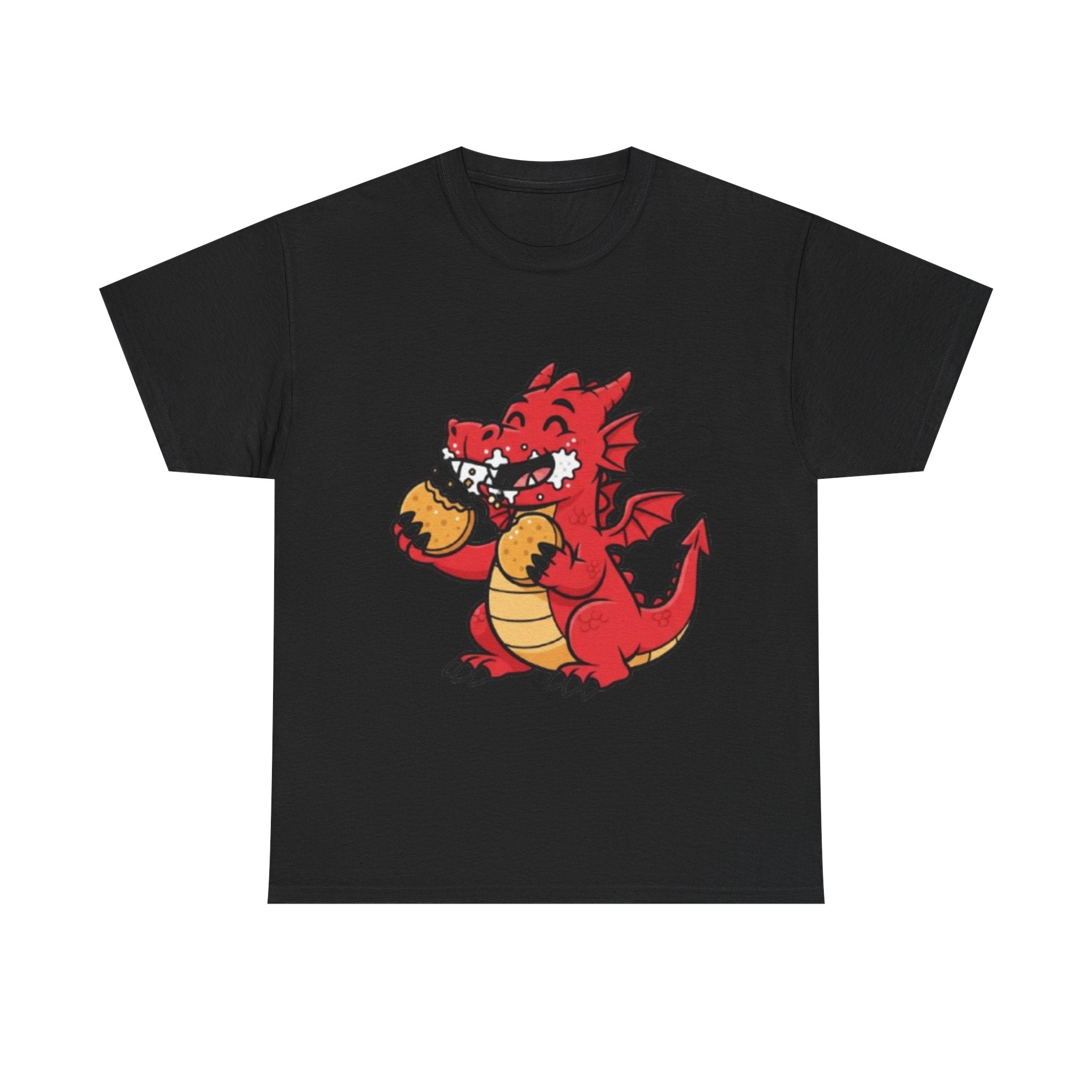 Red Dragon Eating Tacos T-Shirt — Cute Cartoon Taco Lover Tee